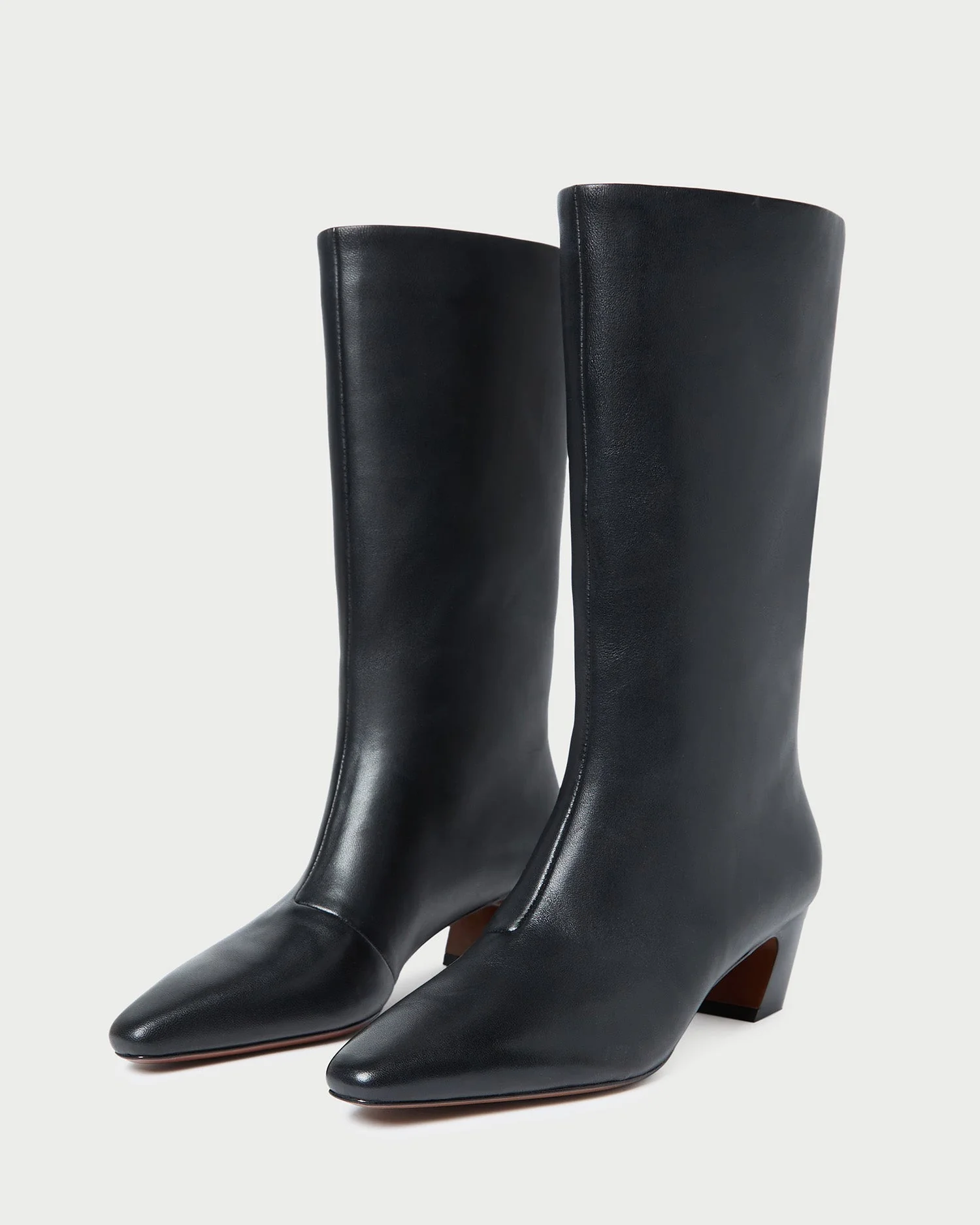 Loeffler Randall - Cleo Black Leather Mid - Calf Boot - Image 3