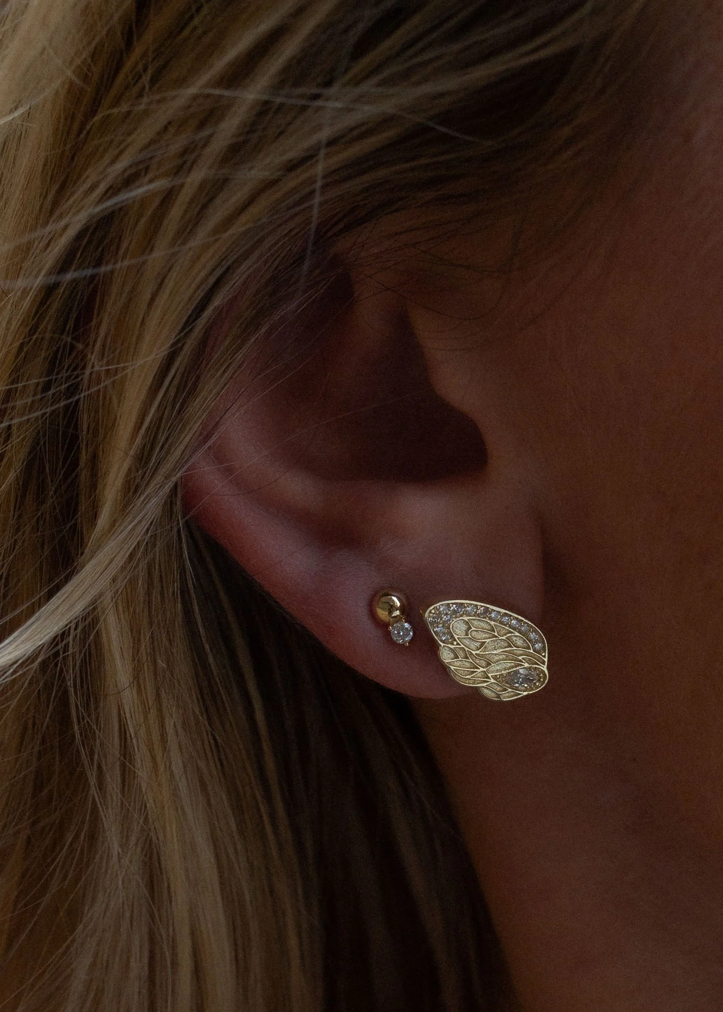 Kinn - Cleo Winged Stud Earring - Image 6