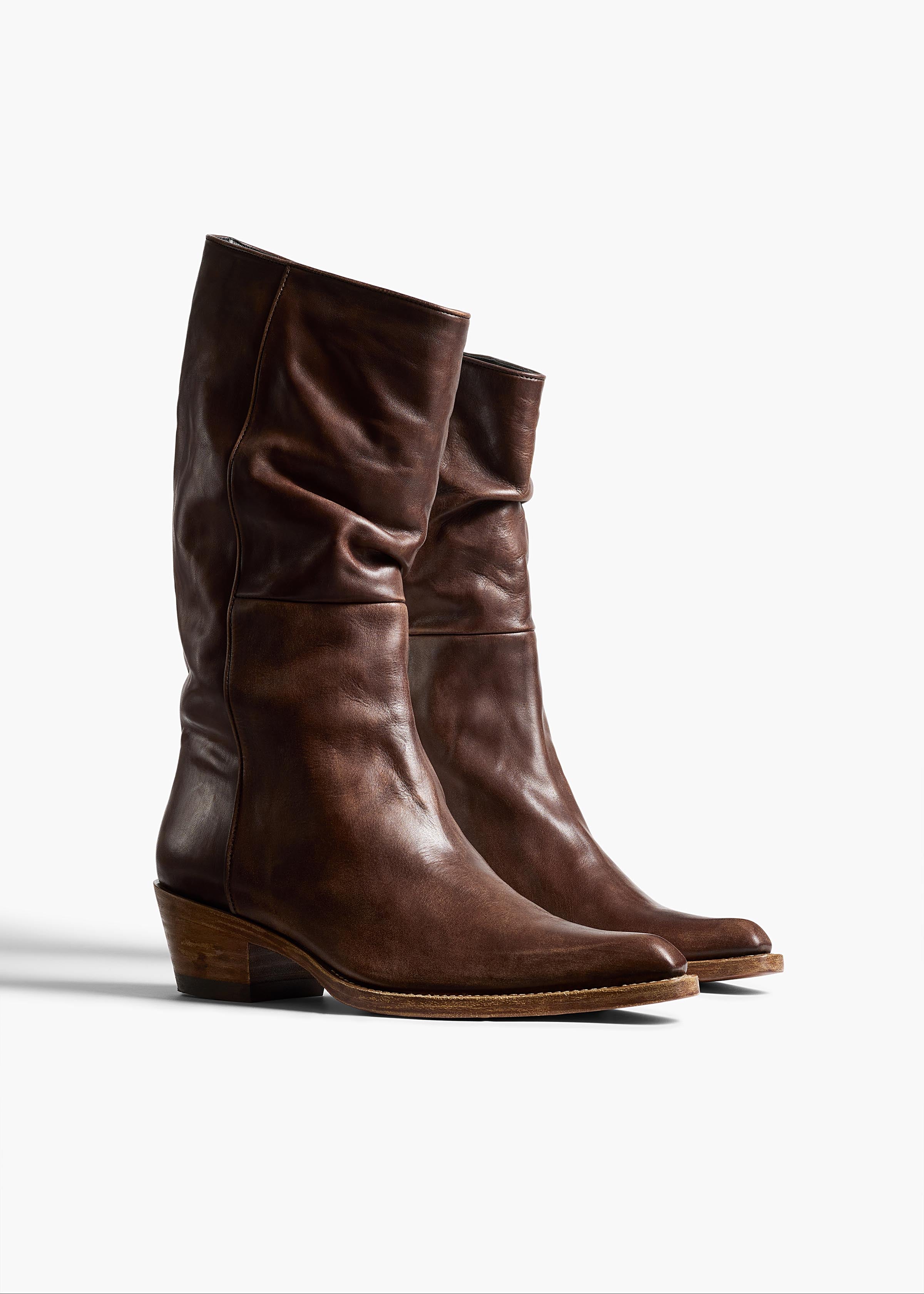 Khaite - Clive Boot in Dark Brown Leather - Image 2