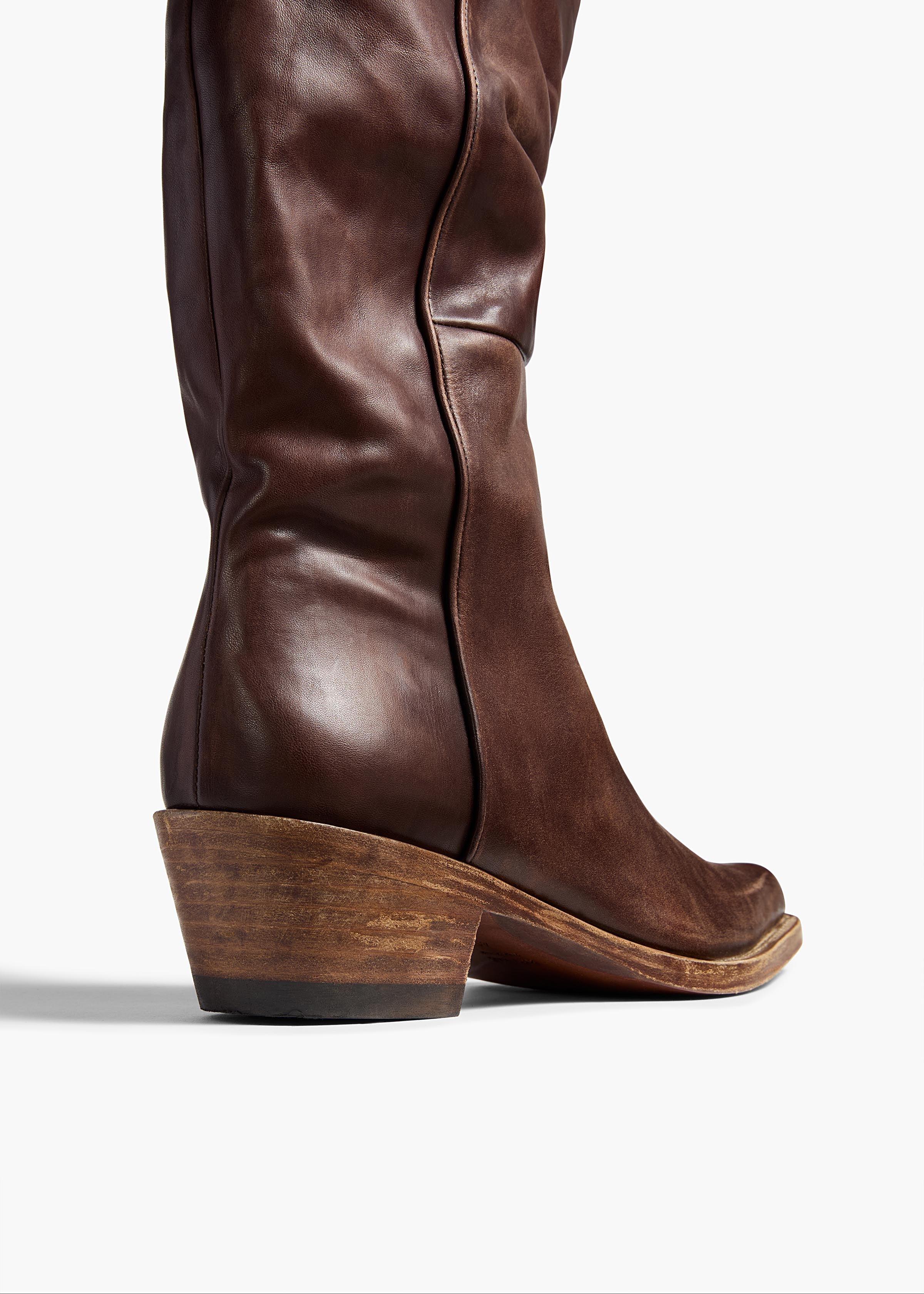 Khaite - Clive Boot in Dark Brown Leather - Image 3