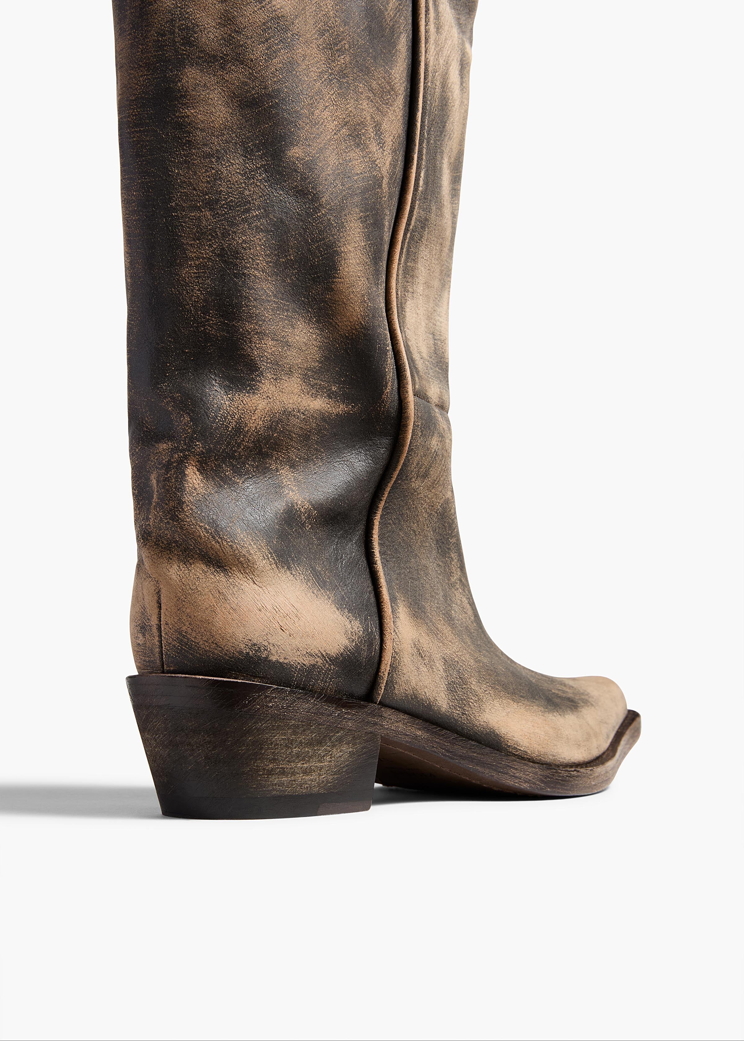 Khaite - Clive Boot in Vintage Black Leather - Image 3