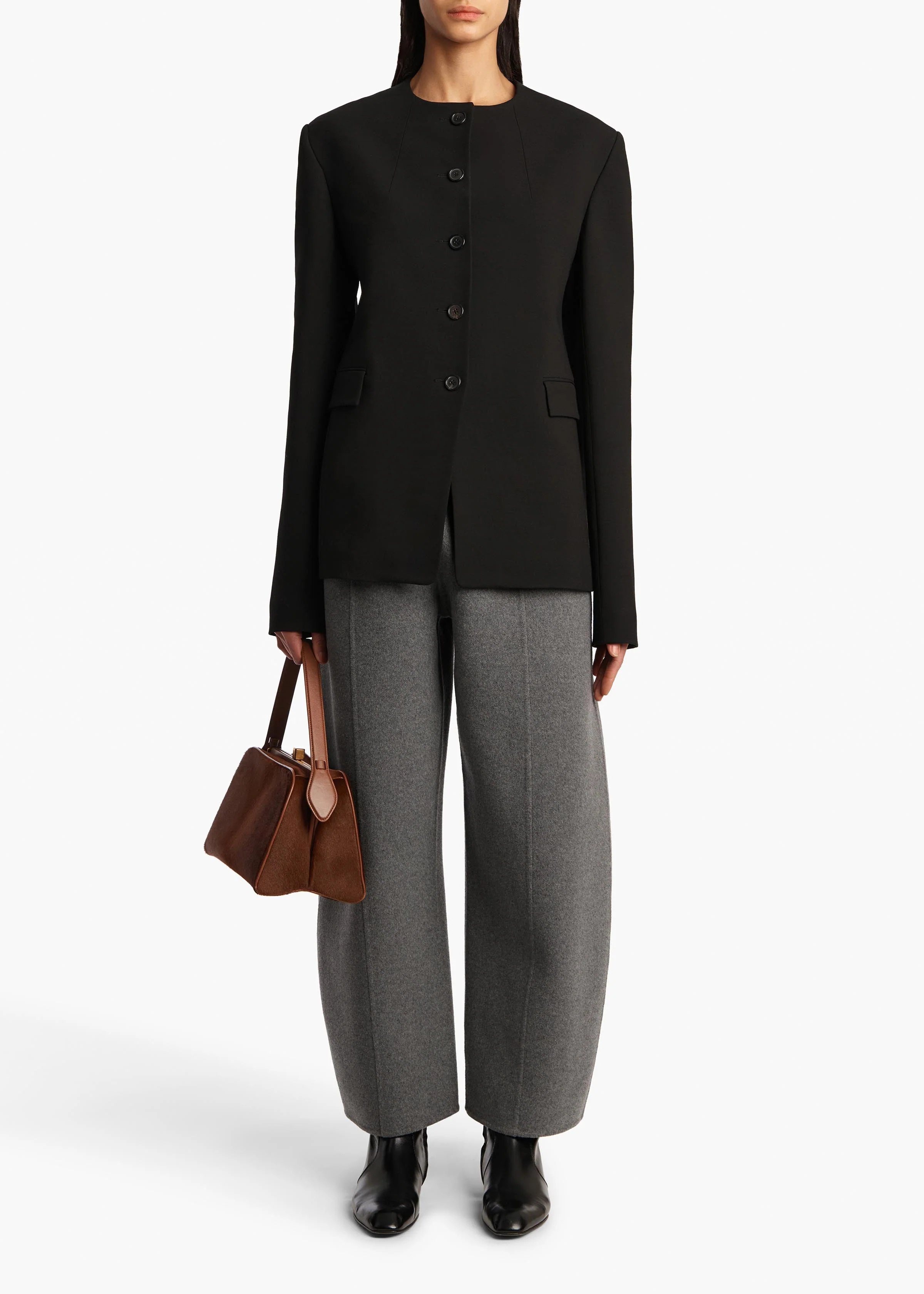 Khaite - Clover Pant in Grey Melange - Image 9