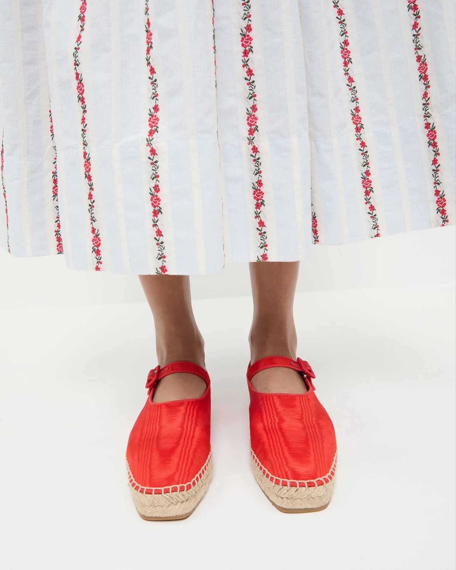 Loeffler Randall - Clover Red Moiré Espadrille - Image 2