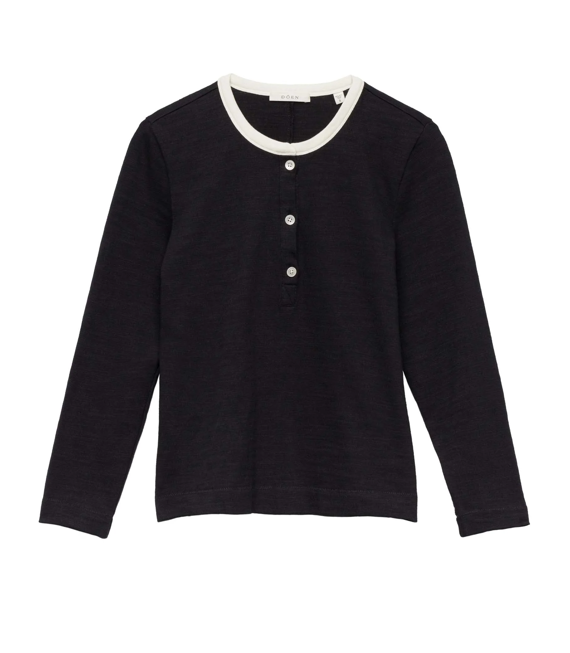 DÔEN - CLOVER TEE -- BLACK - Image 5