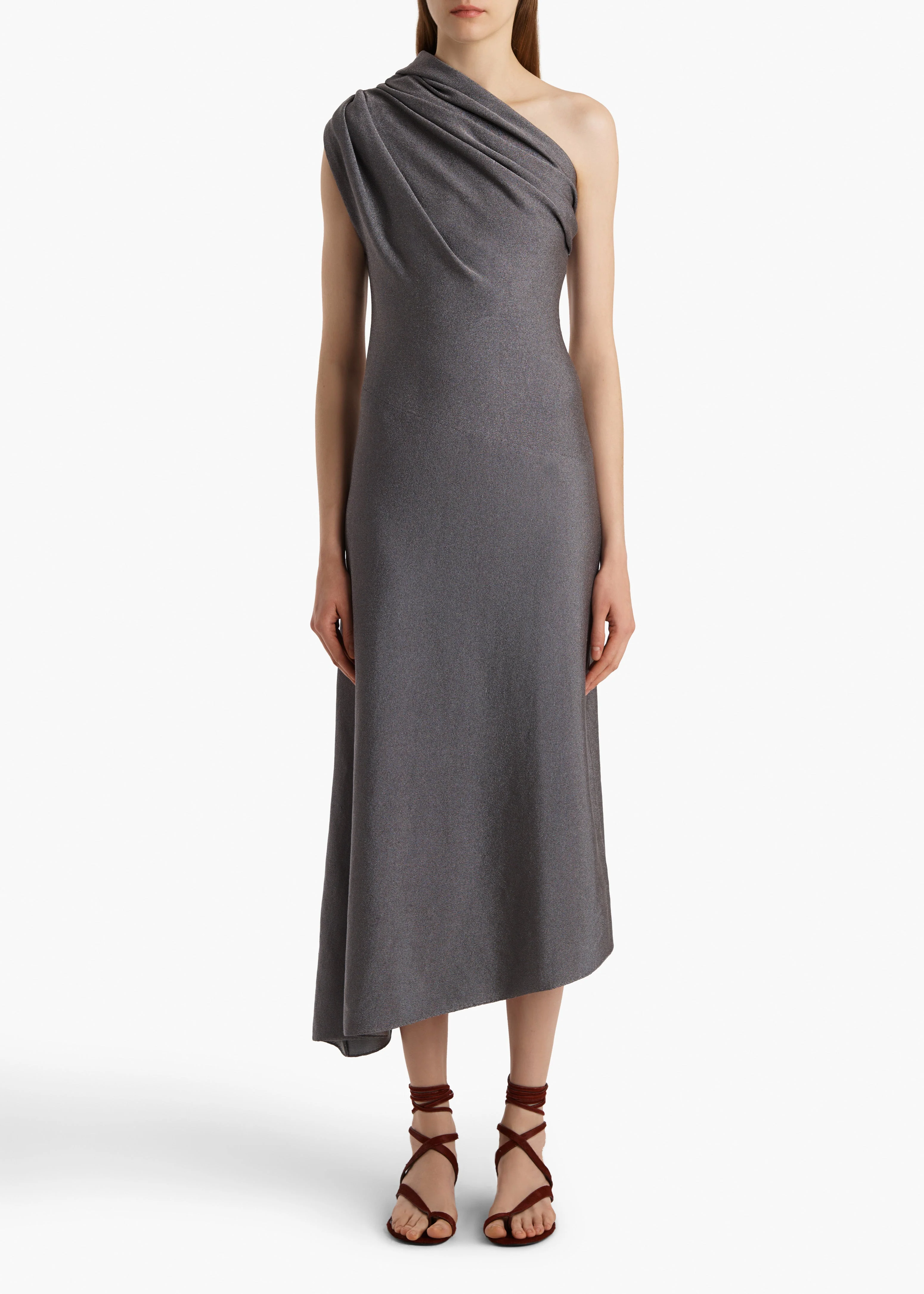 Khaite - Coast Dress in Gunmetal - Image 10