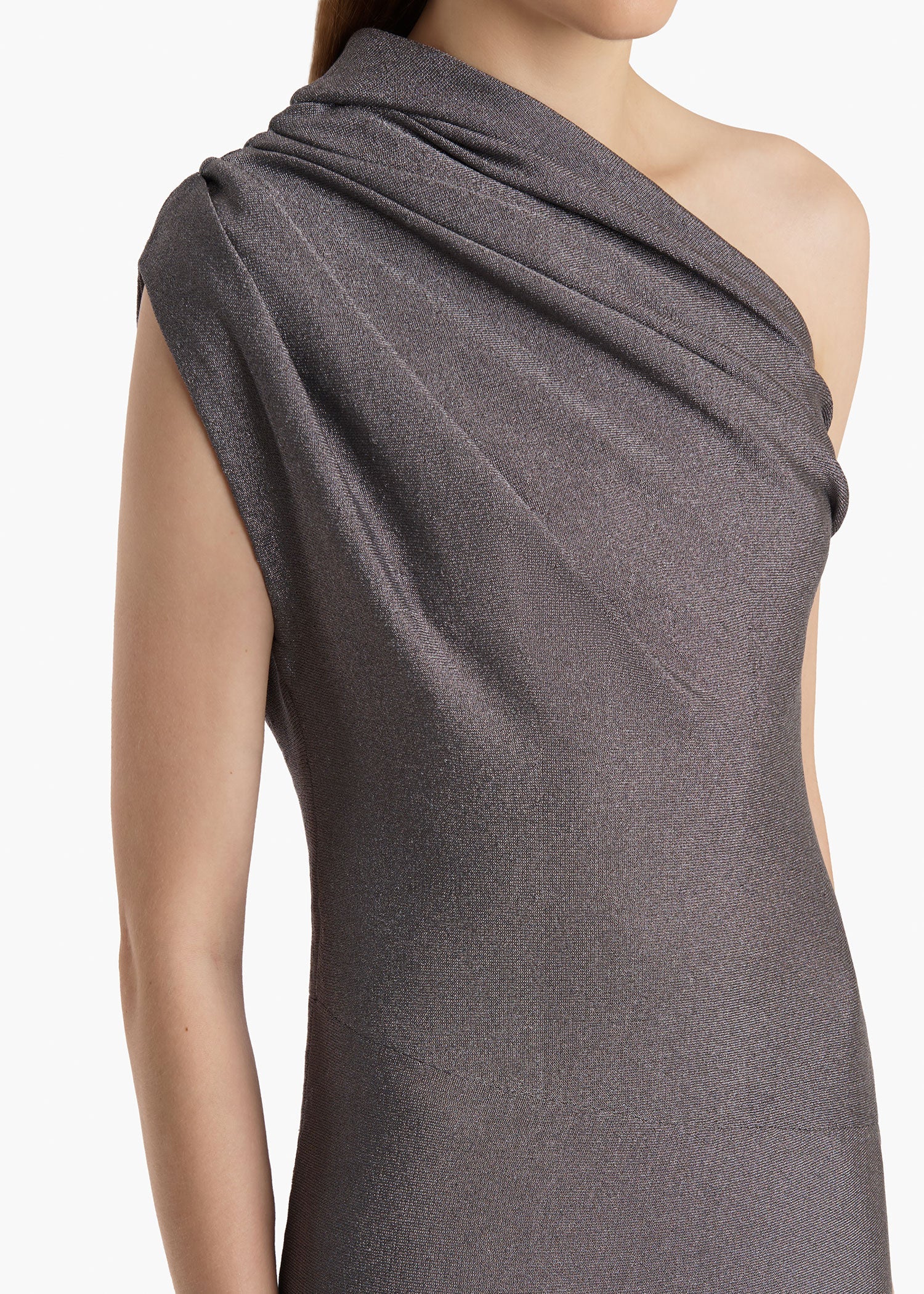 Khaite - Coast Dress in Gunmetal - Image 12