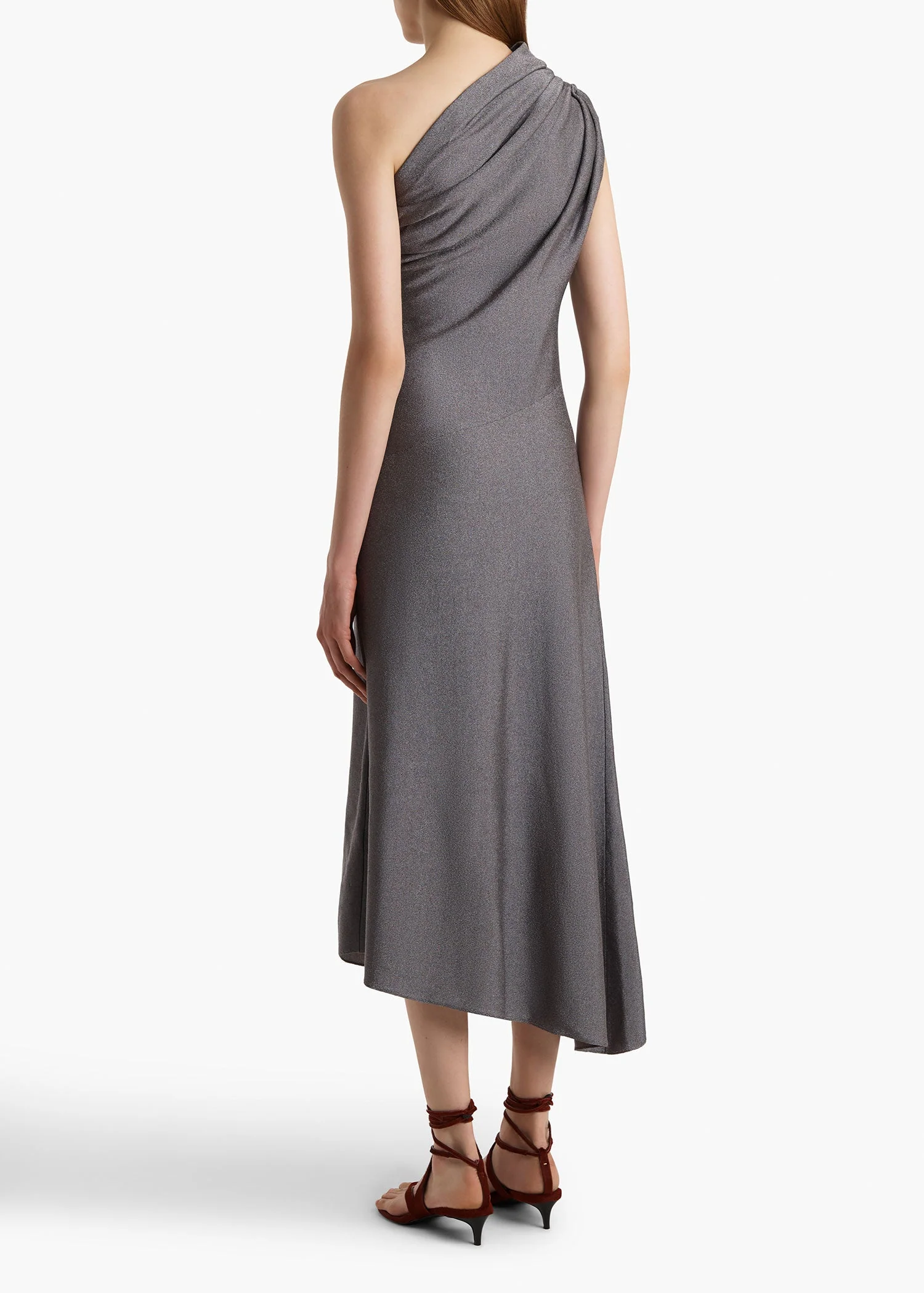 Khaite - Coast Dress in Gunmetal - Image 4