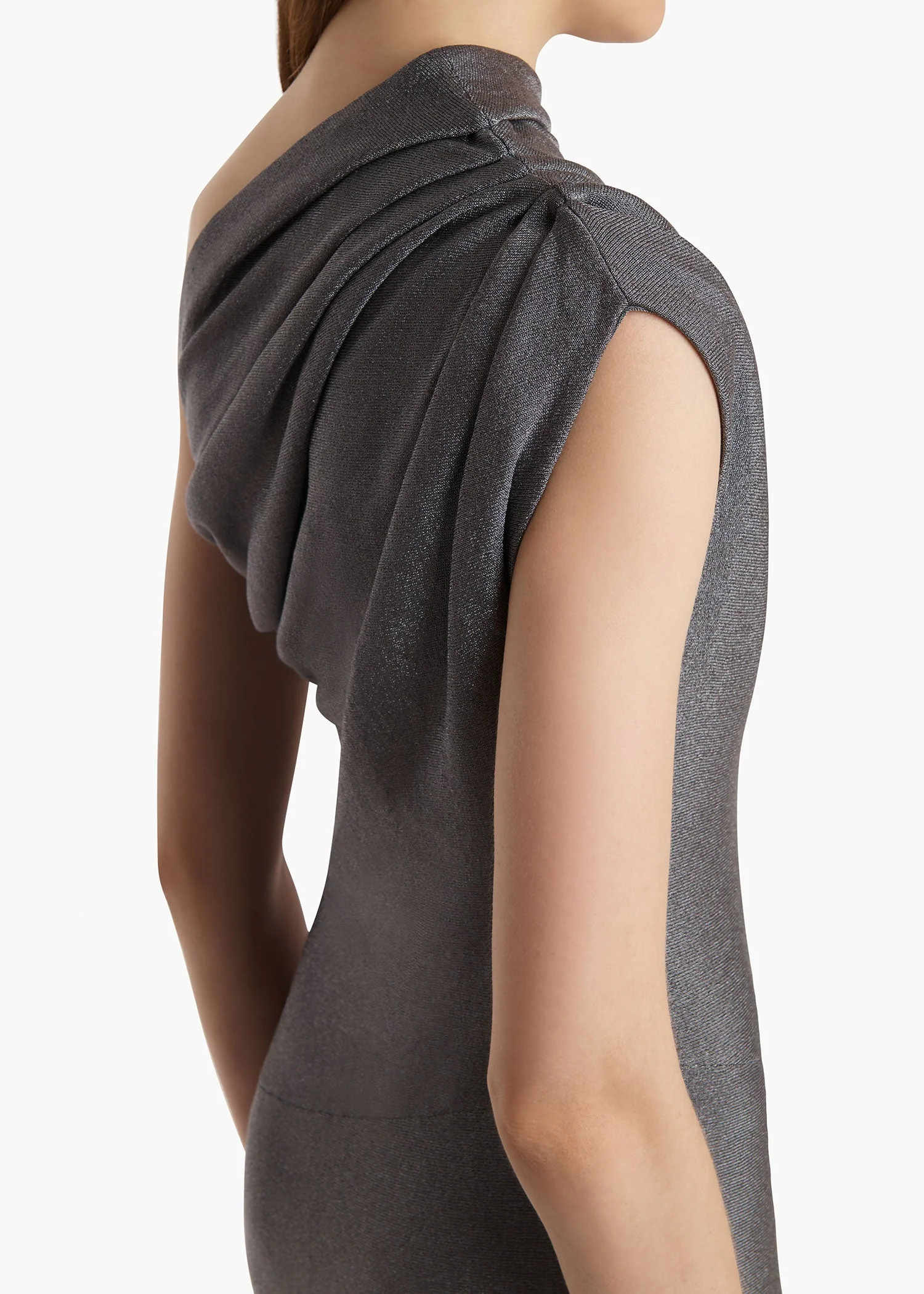 Khaite - Coast Dress in Gunmetal - Image 6