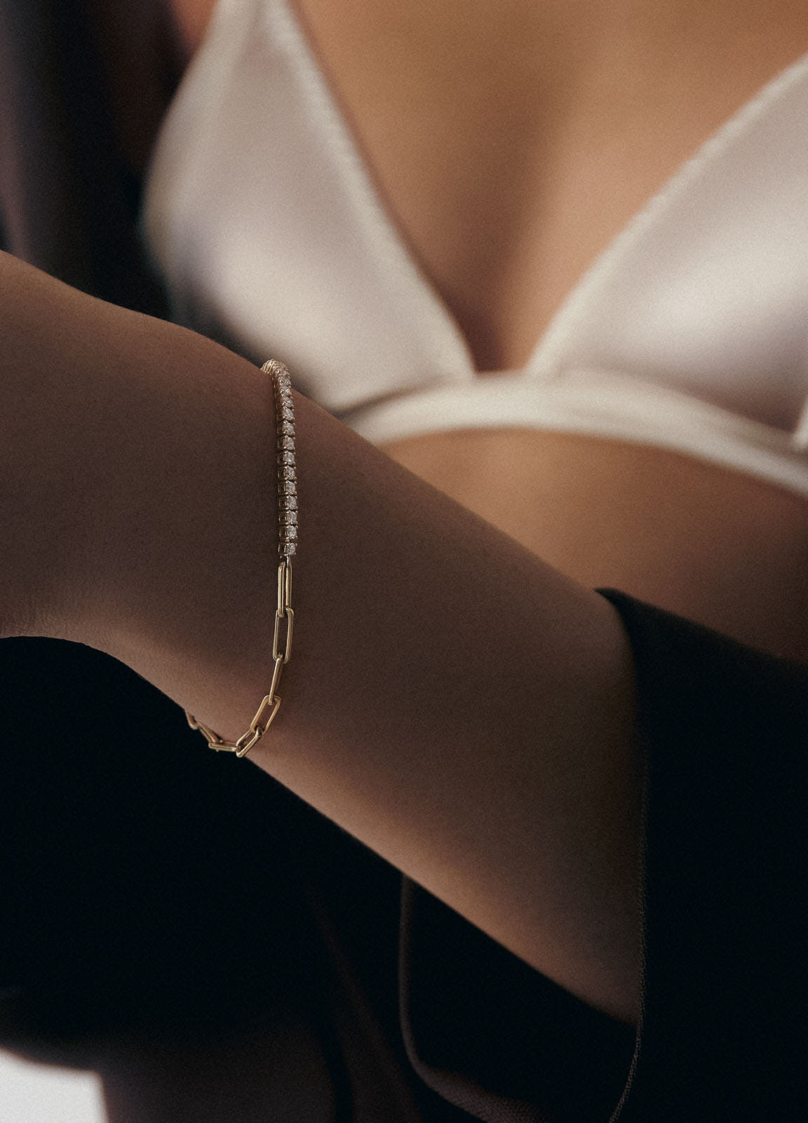 Kinn - Coco Round Tennis Link Bracelet Diamond - Image 7