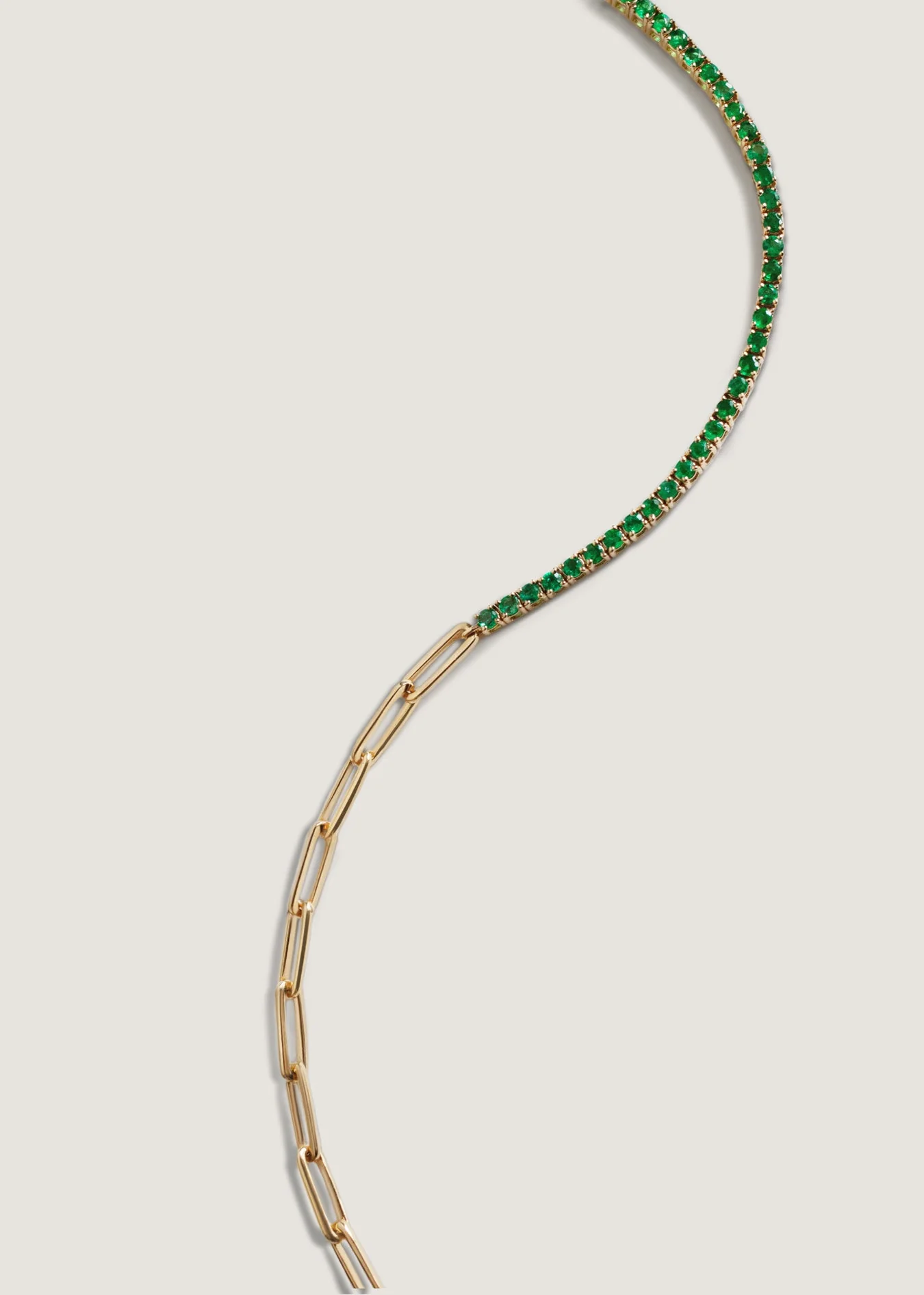 Kinn - Coco Round Tennis Link Bracelet Emerald - Image 3