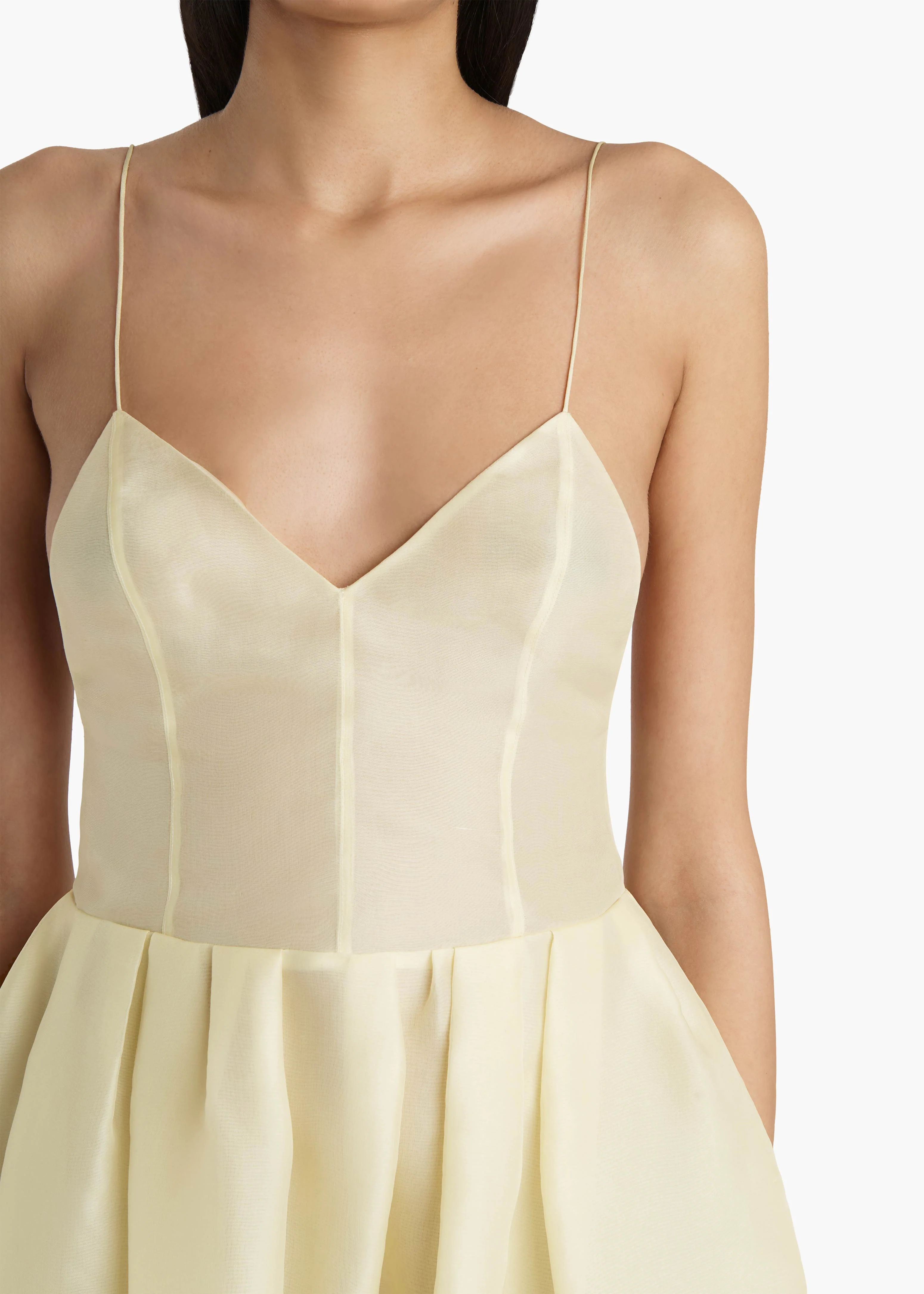 Khaite - Colette Dress in Pale Yellow - Image 9