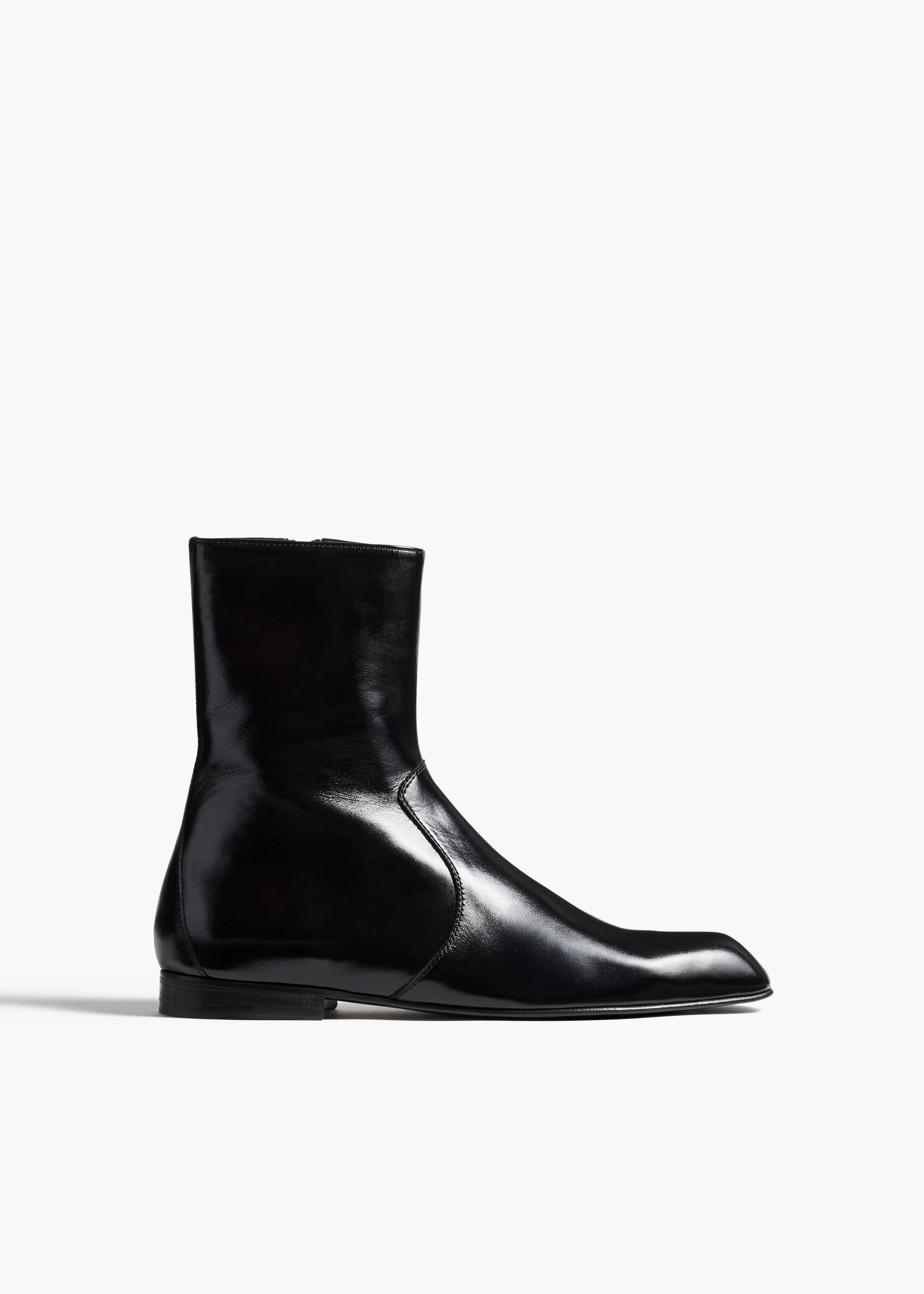 Khaite - Colt Ankle Boot in Black Glazed Leather - Image 6