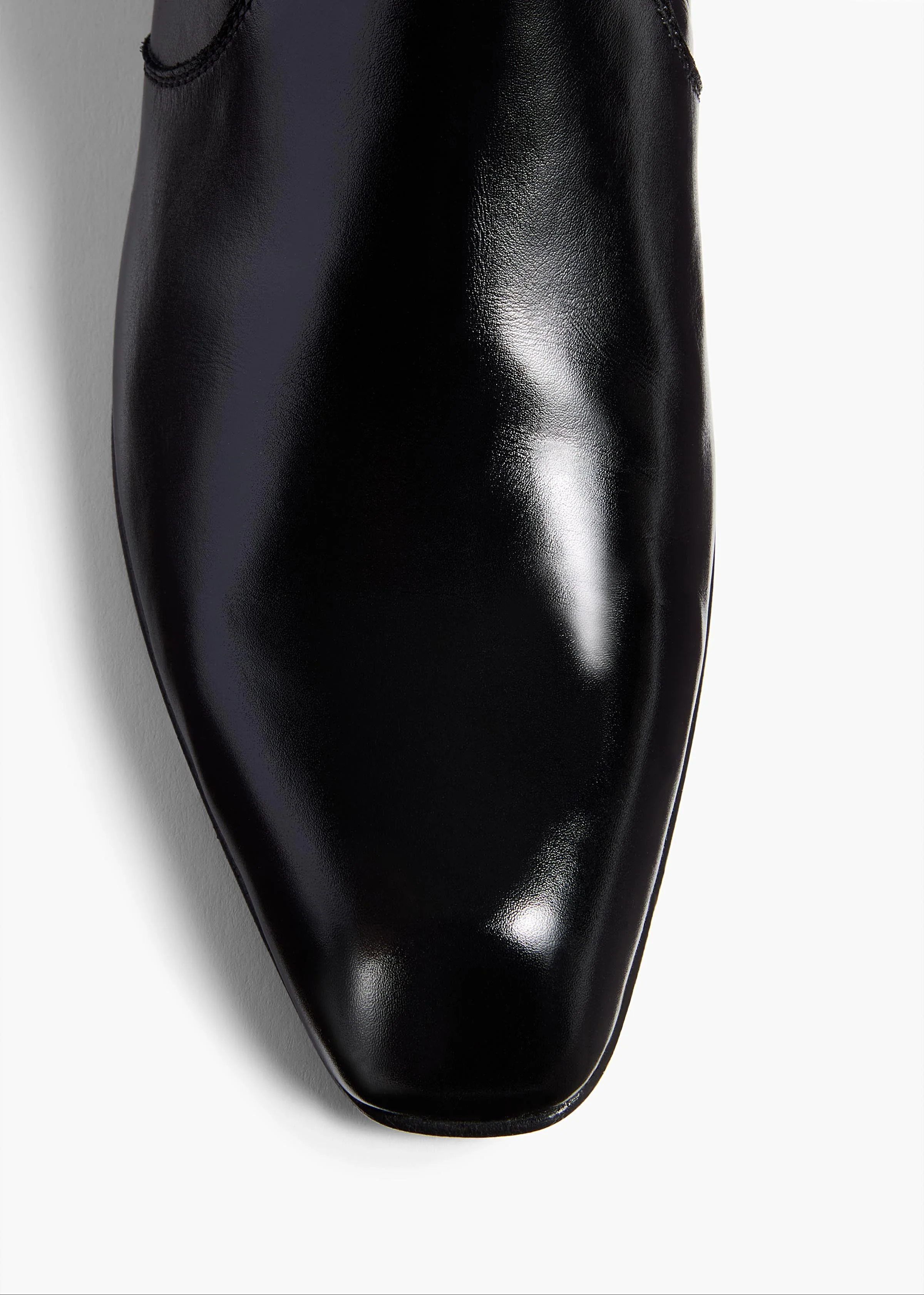 Khaite - Colt Ankle Boot in Black Glazed Leather - Image 8
