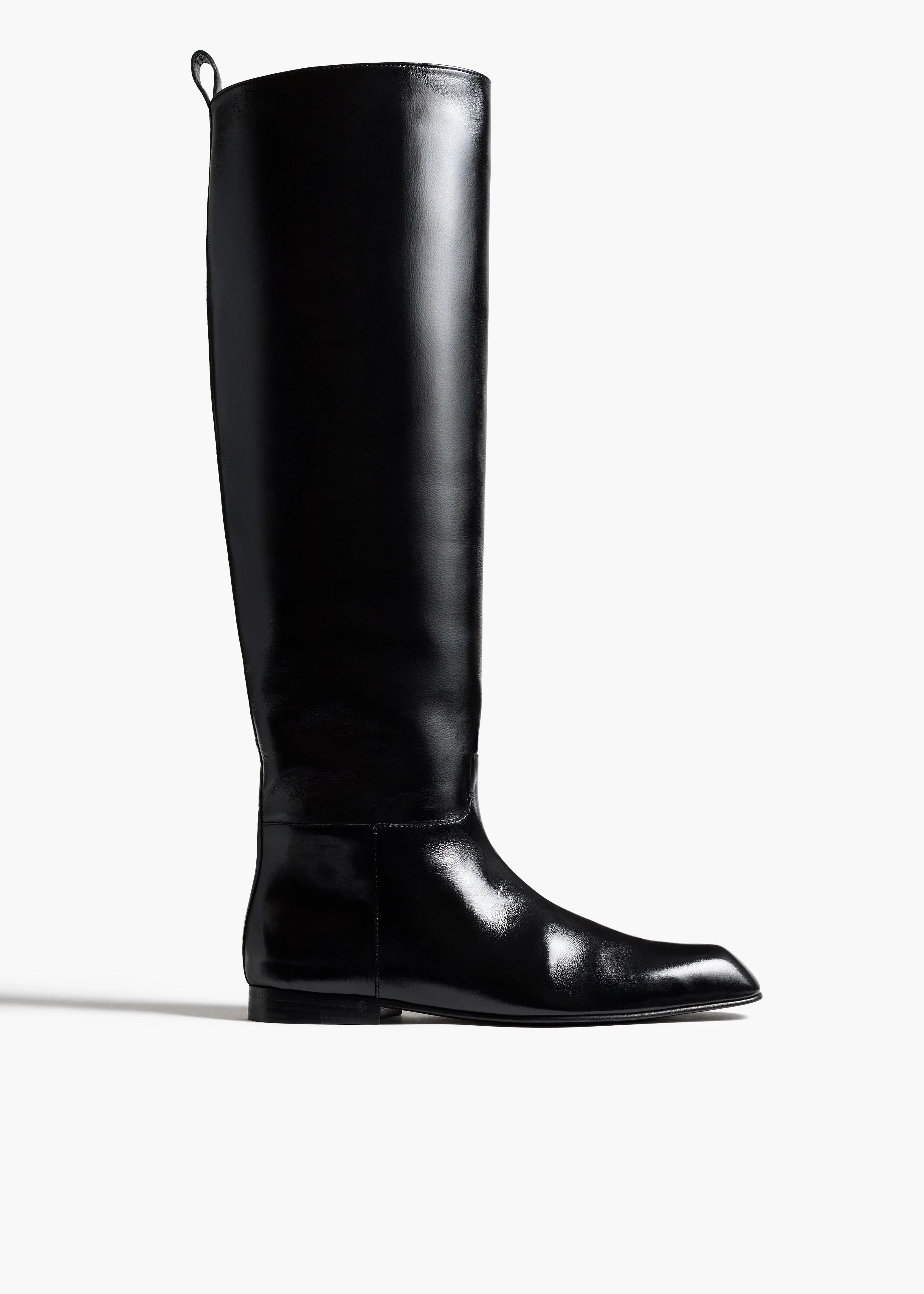 Khaite - Colt Knee - High Boot in Black Glazed Leather - Image 6