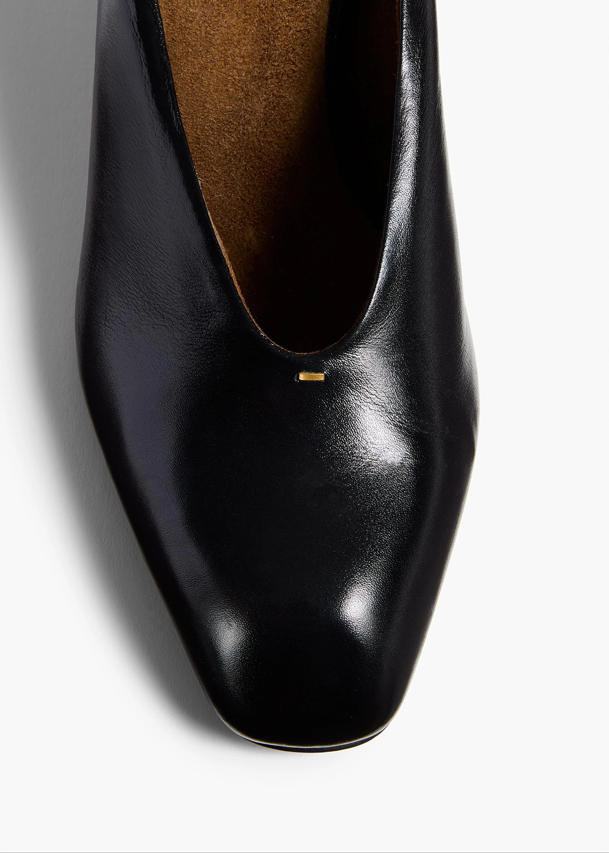 Khaite - Colt Wedge in Black Glazed Leather - Image 4