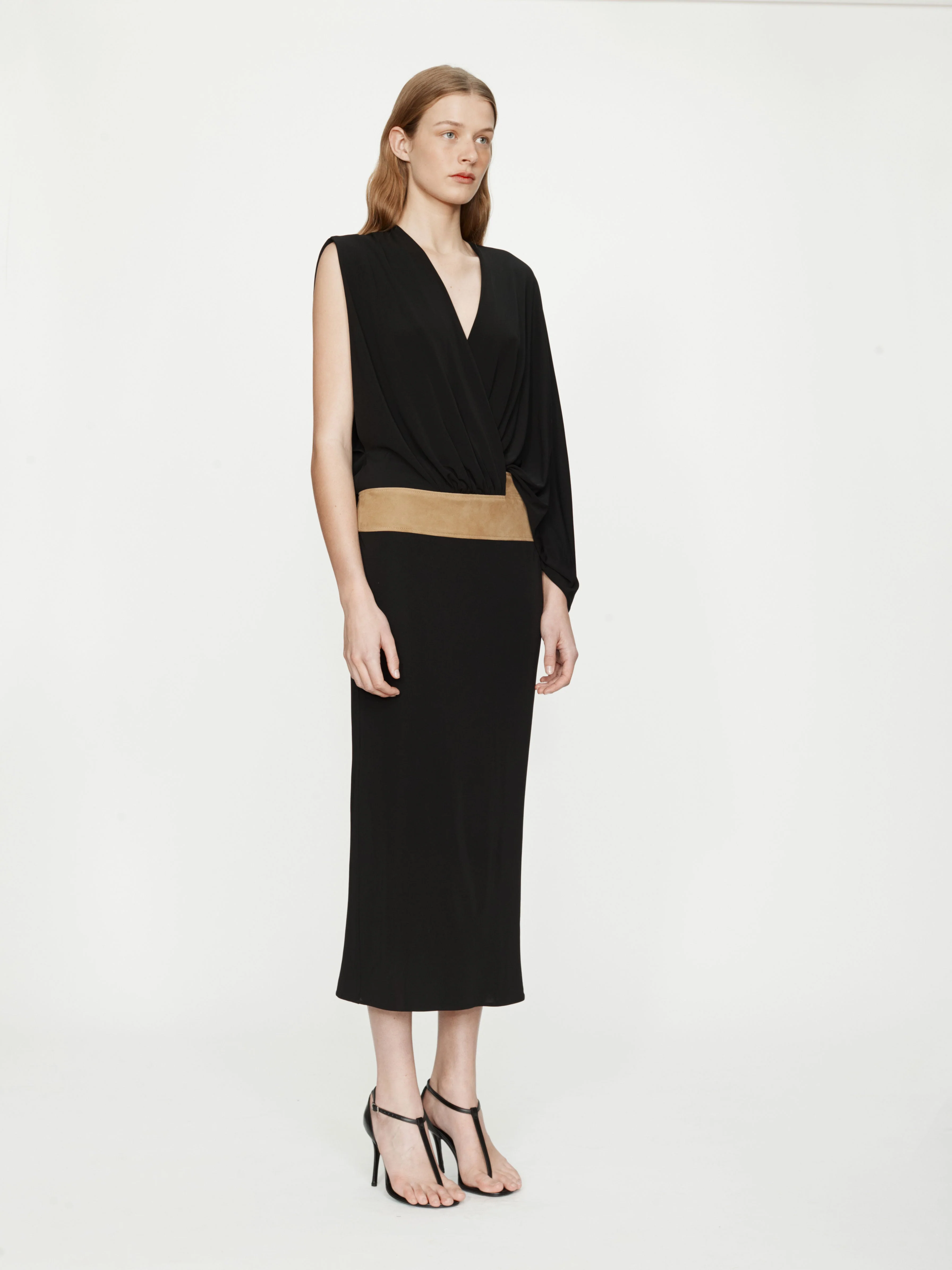 Christopher Esber - Contour Suede Swaddled Dress - Image 2