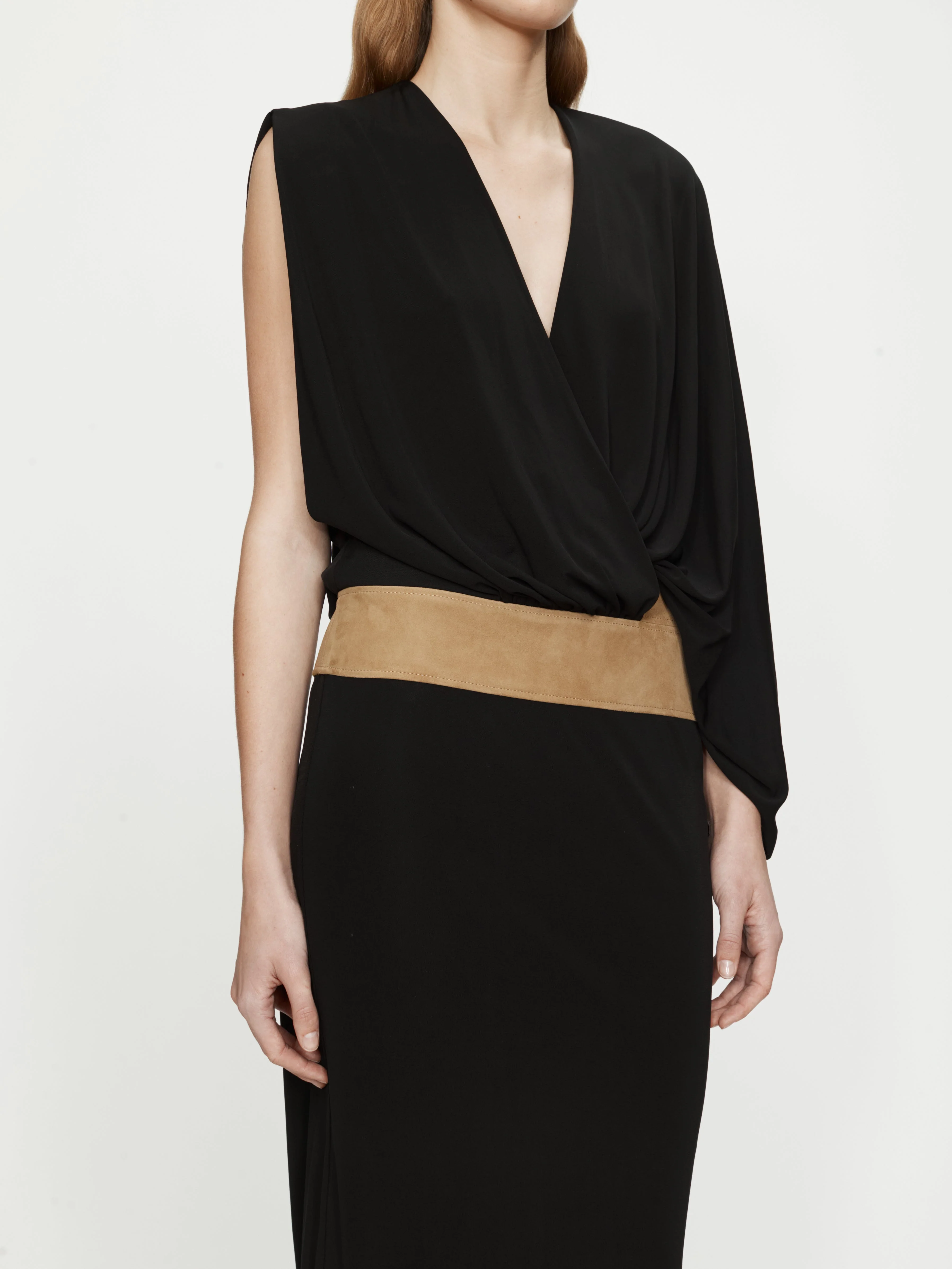 Christopher Esber - Contour Suede Swaddled Dress - Image 3