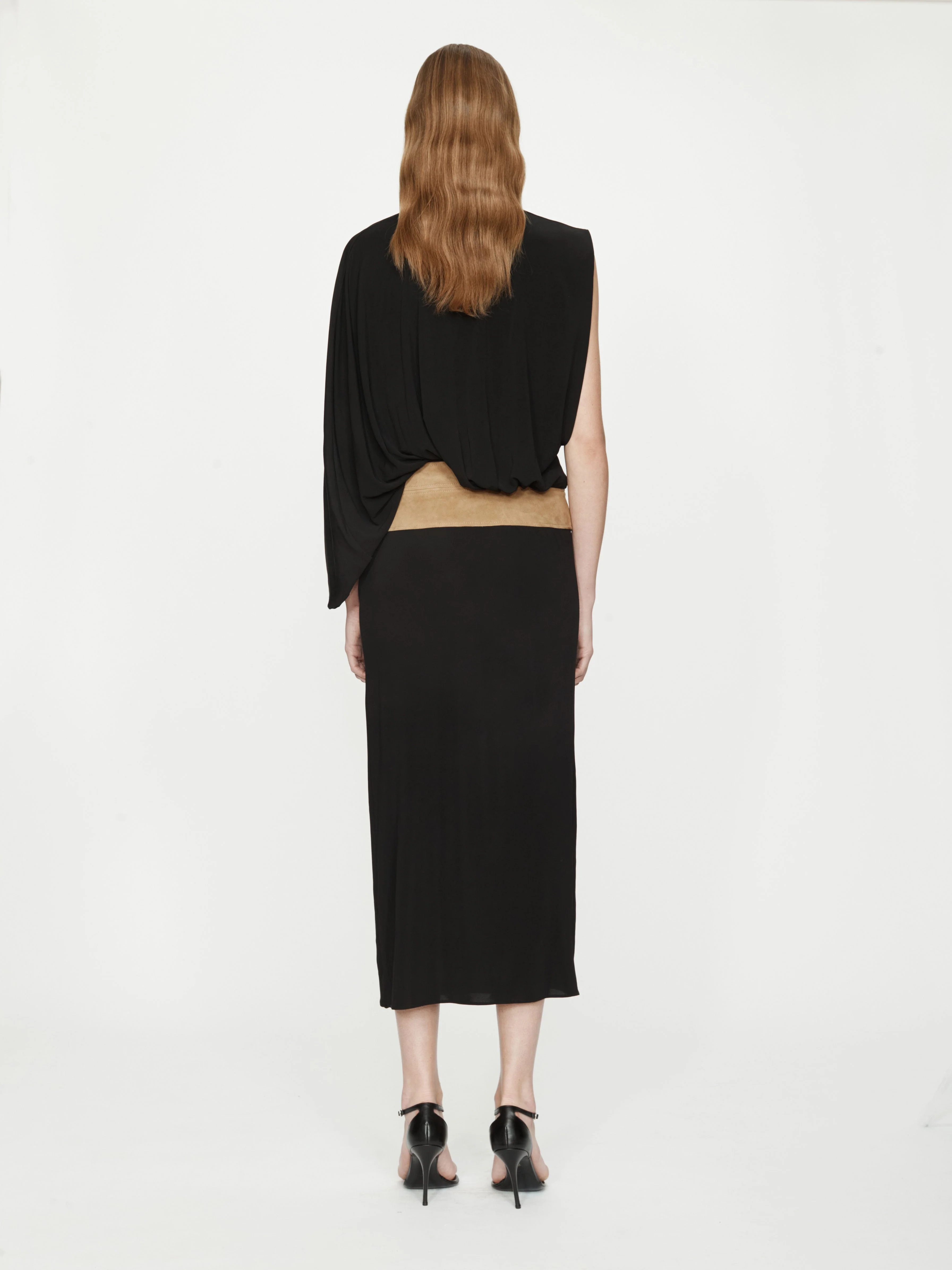 Christopher Esber - Contour Suede Swaddled Dress - Image 5