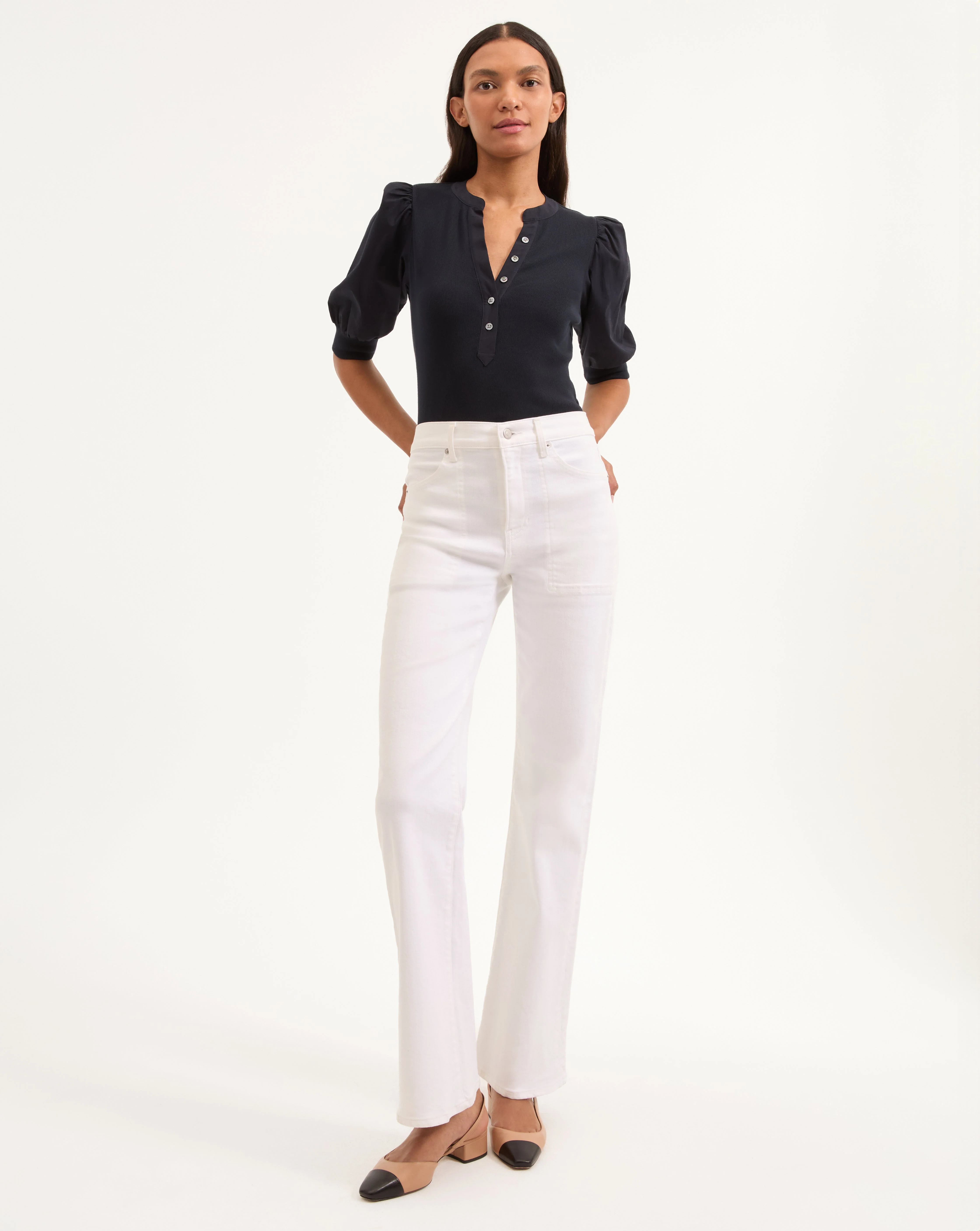 Veronica Beard - Coralee Puff - Sleeve Top - Image 2