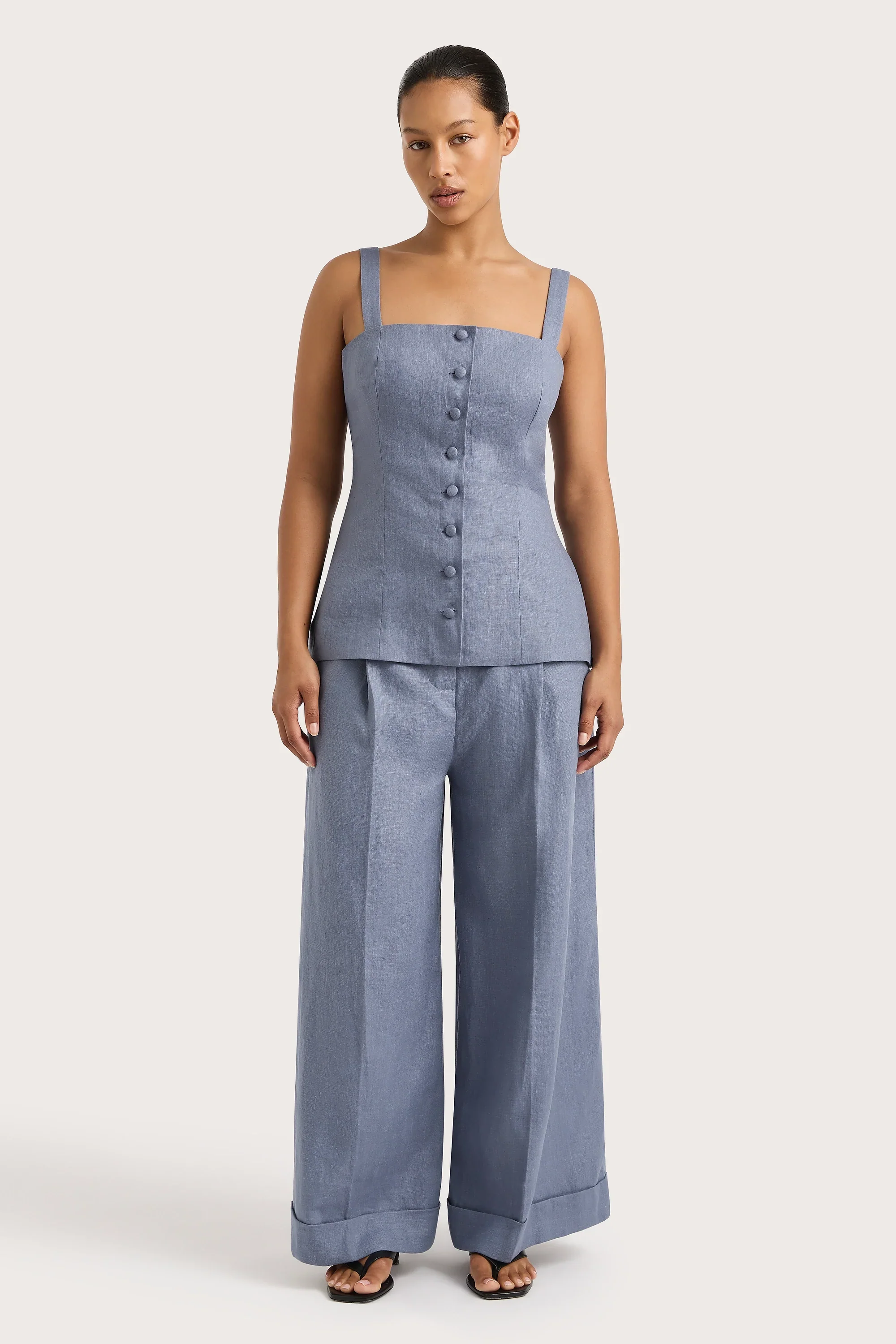 Faithfull - Corbiere Vest Cornflower Blue - Final Sale