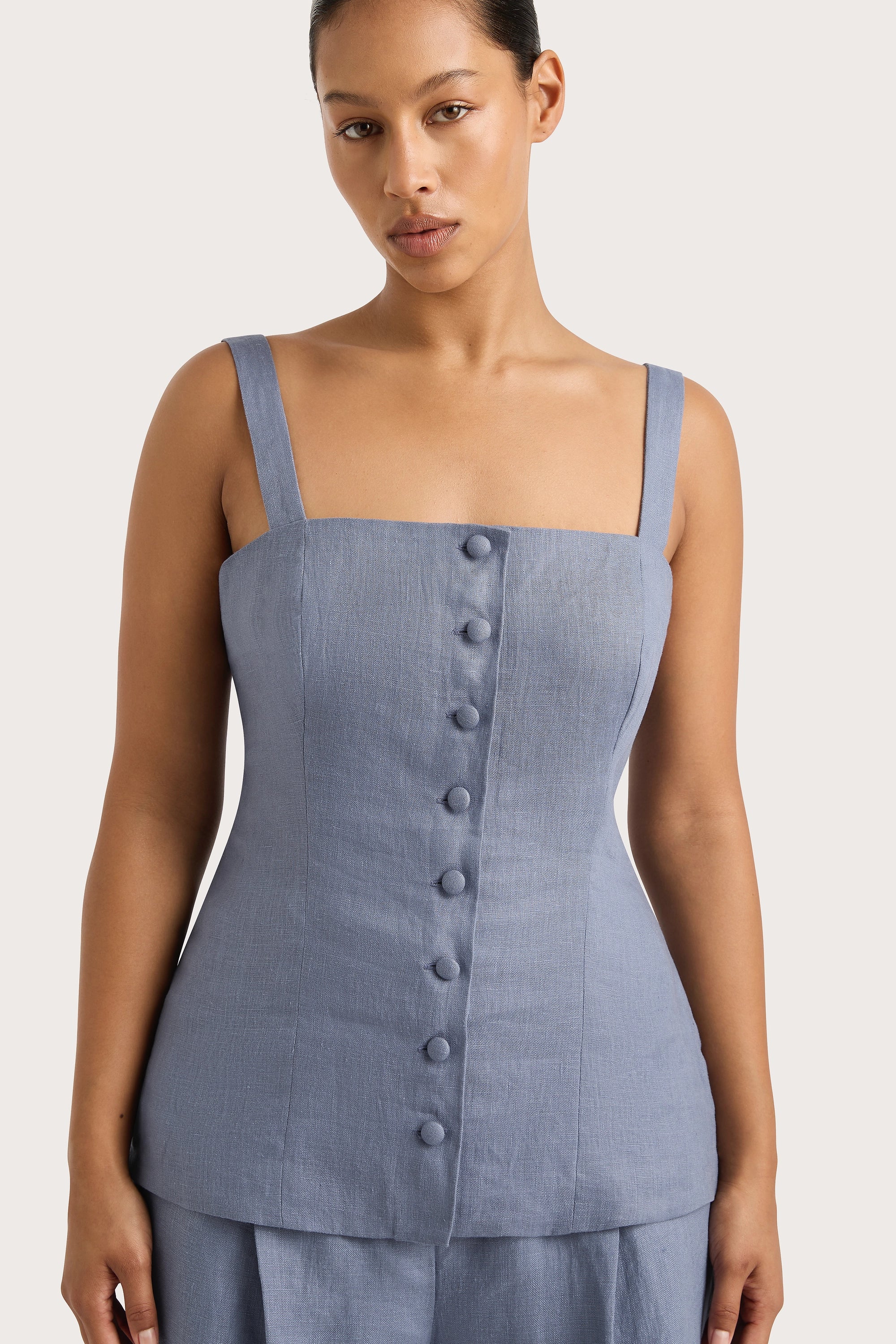 Faithfull - Corbiere Vest Cornflower Blue - Final Sale - Image 3