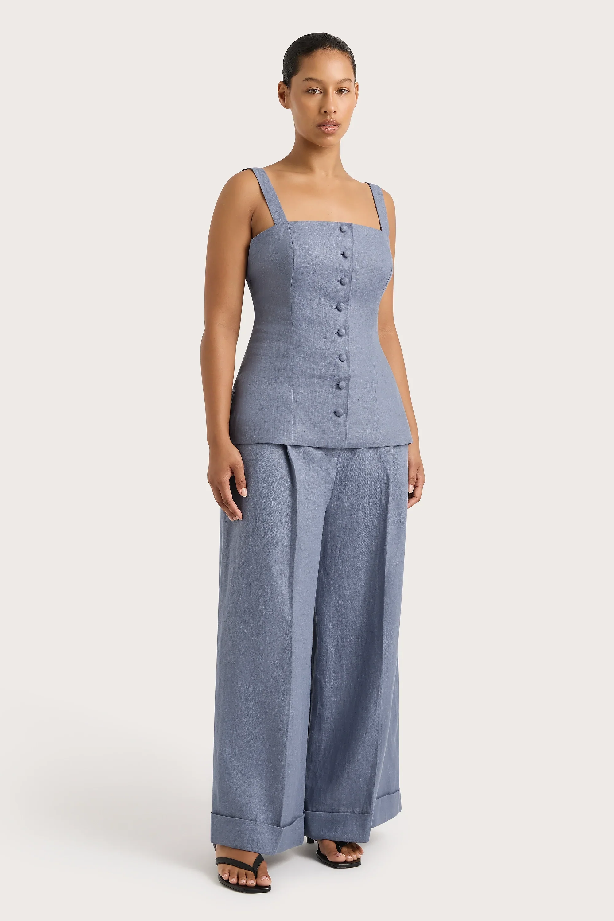 Faithfull - Corbiere Vest Cornflower Blue - Final Sale - Image 4