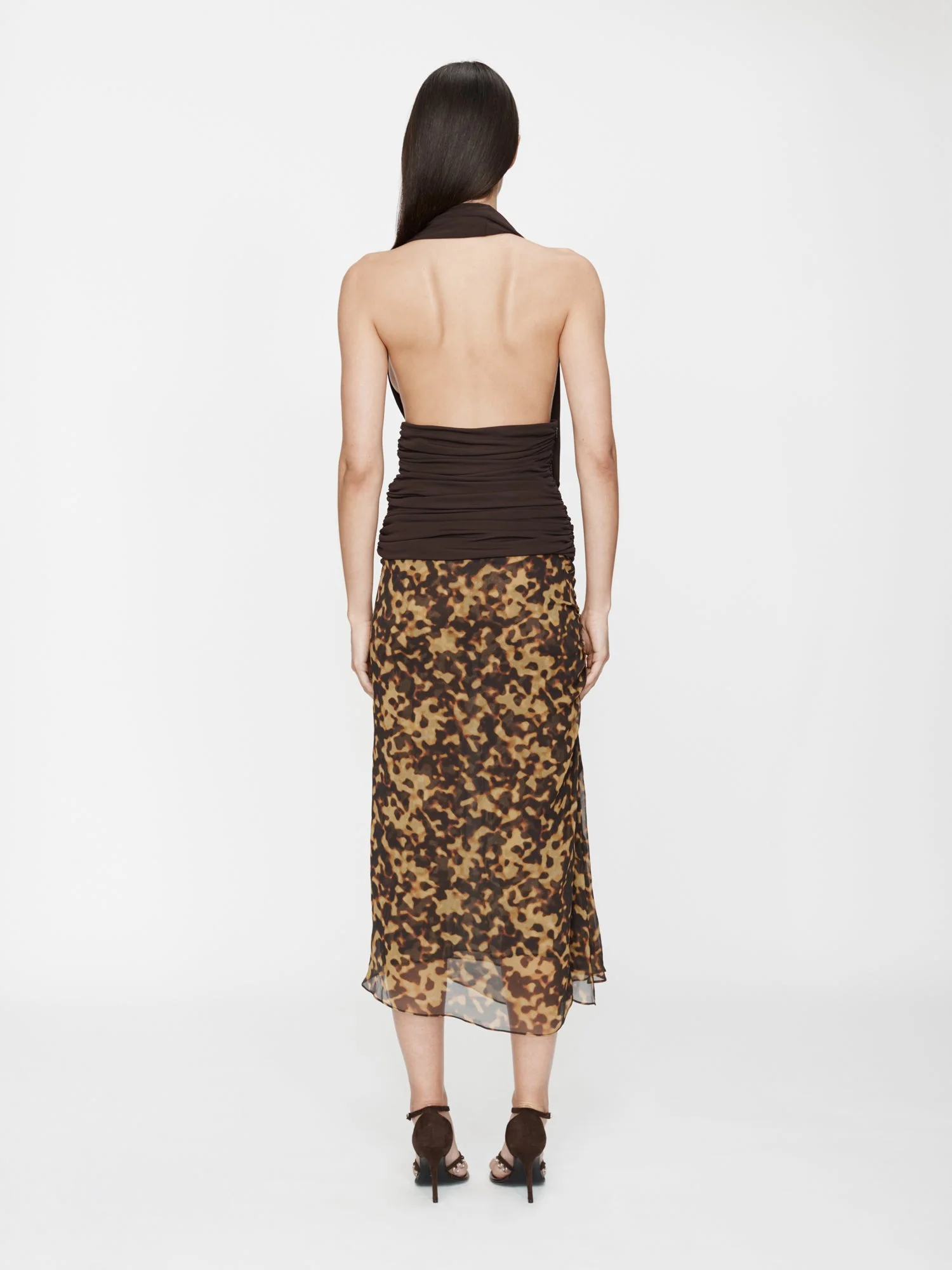 Christopher Esber - Cord Trimmed Silk Ruche Skirt - Image 4