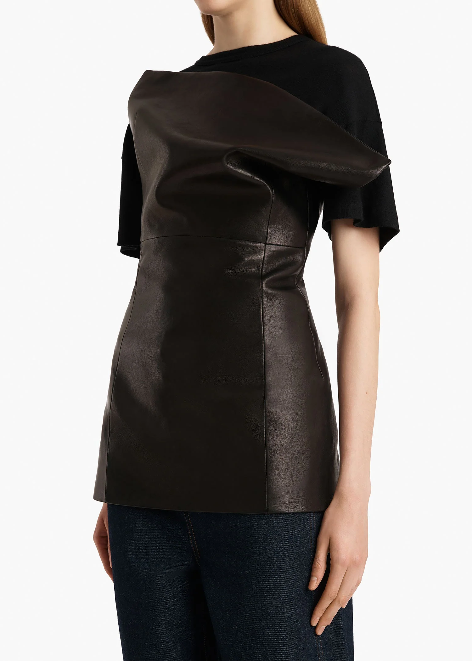 Khaite - Corinne Top in Black Leather - Image 11