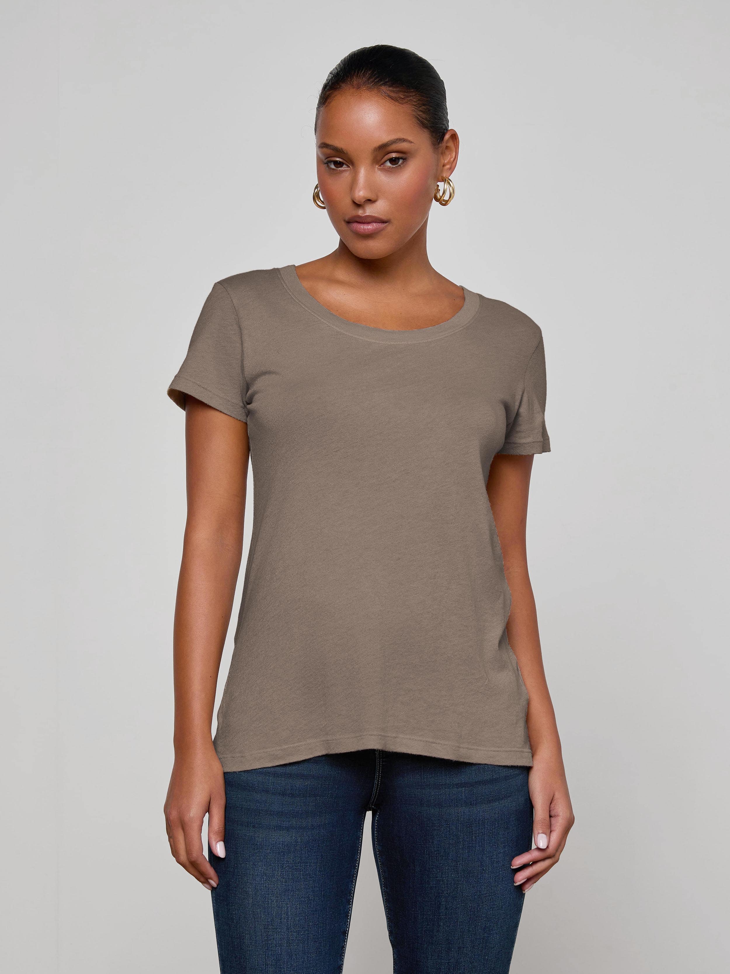 L'AGENCE - Cory Cotton Scoopneck Tee