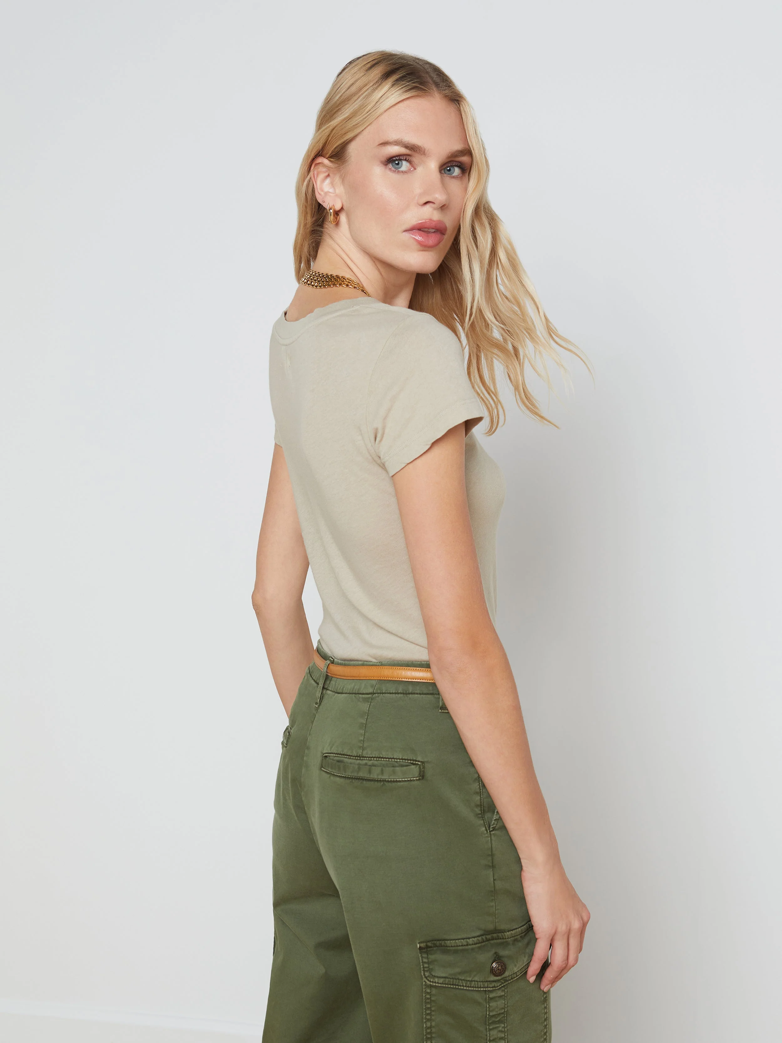 L'AGENCE - Cory Cotton Scoopneck Tee - Image 7
