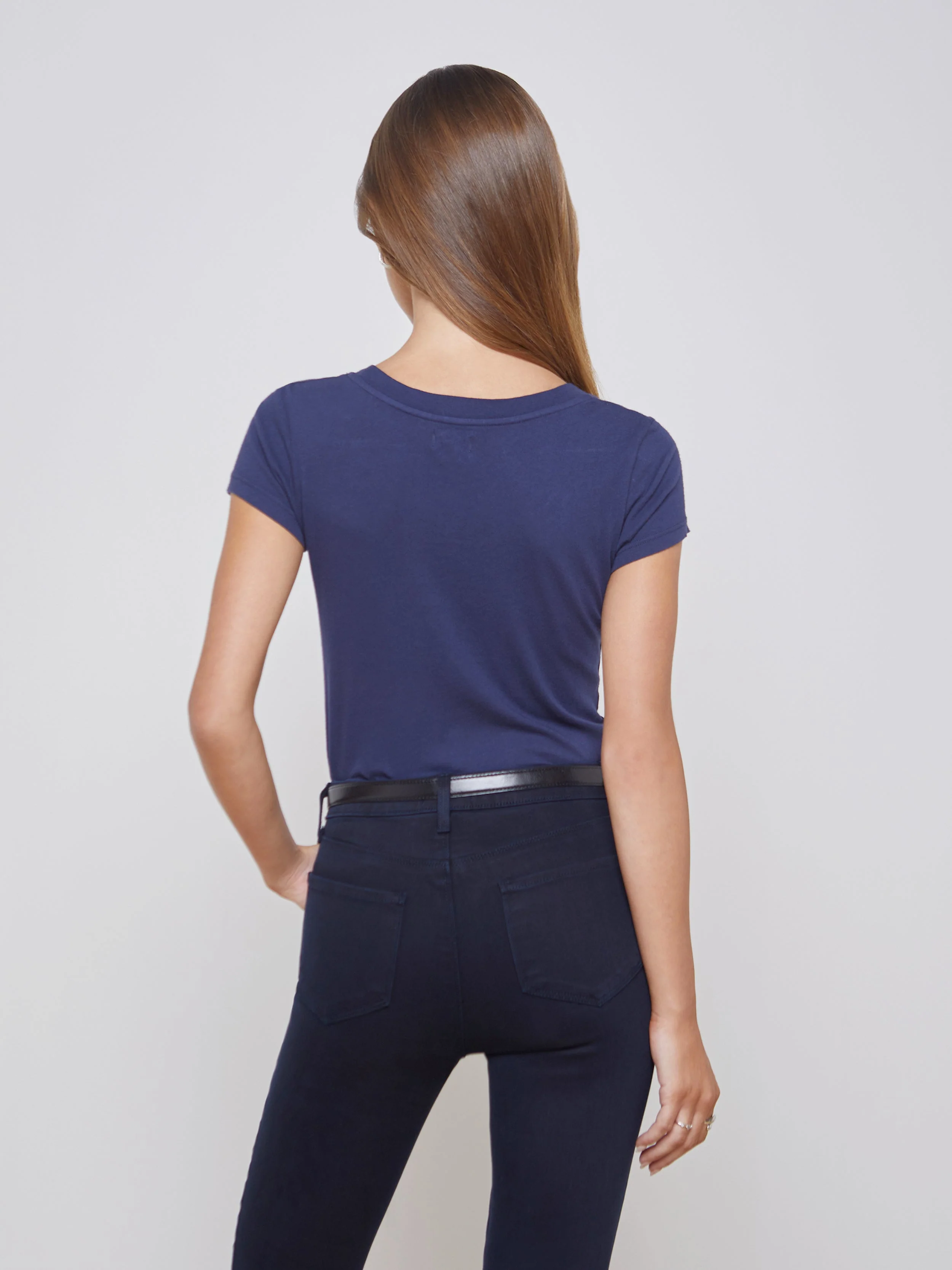 L'AGENCE - Cory Cotton Scoopneck Tee - Image 9
