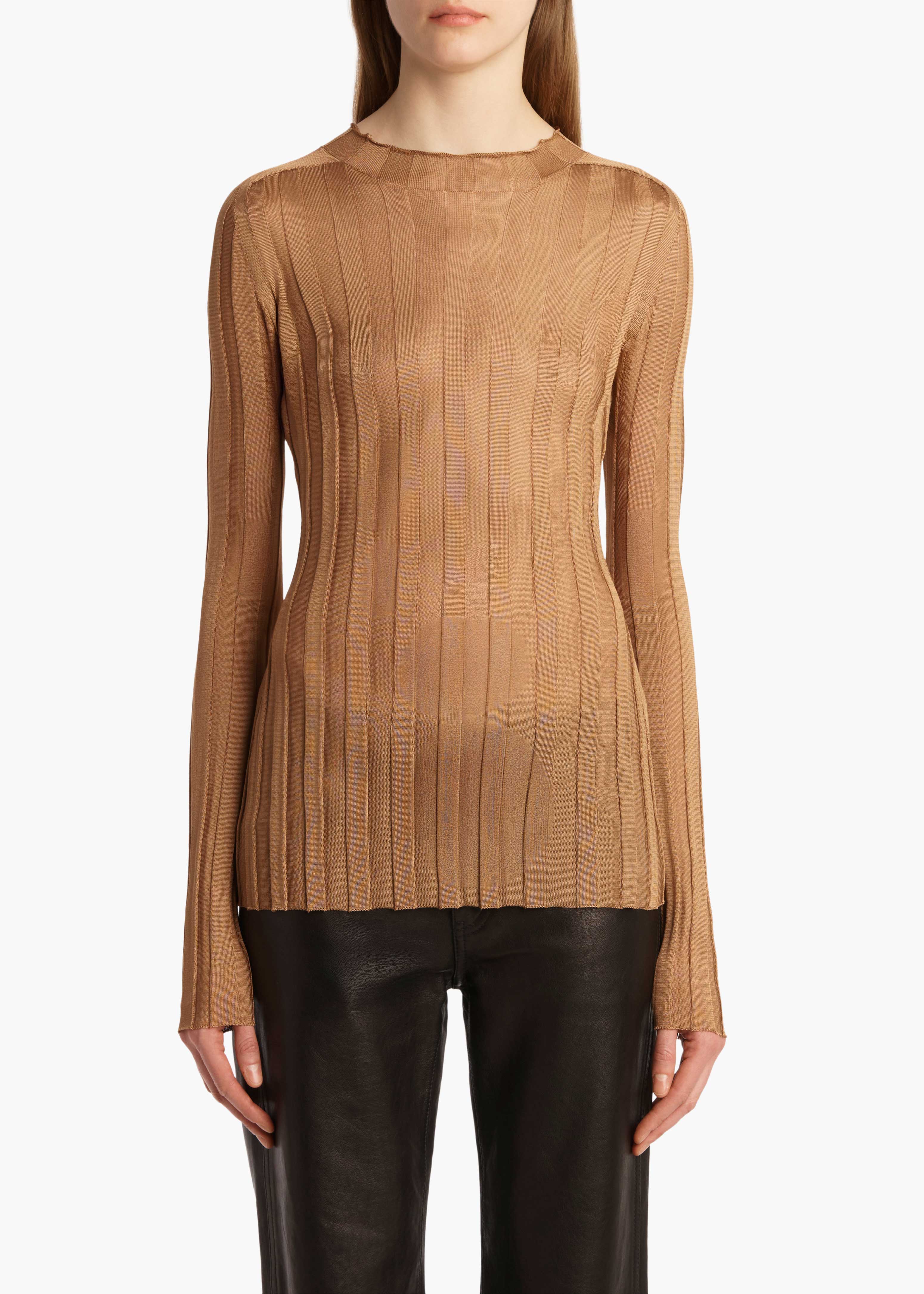 Khaite - Cosette Top in Almond - Image 10