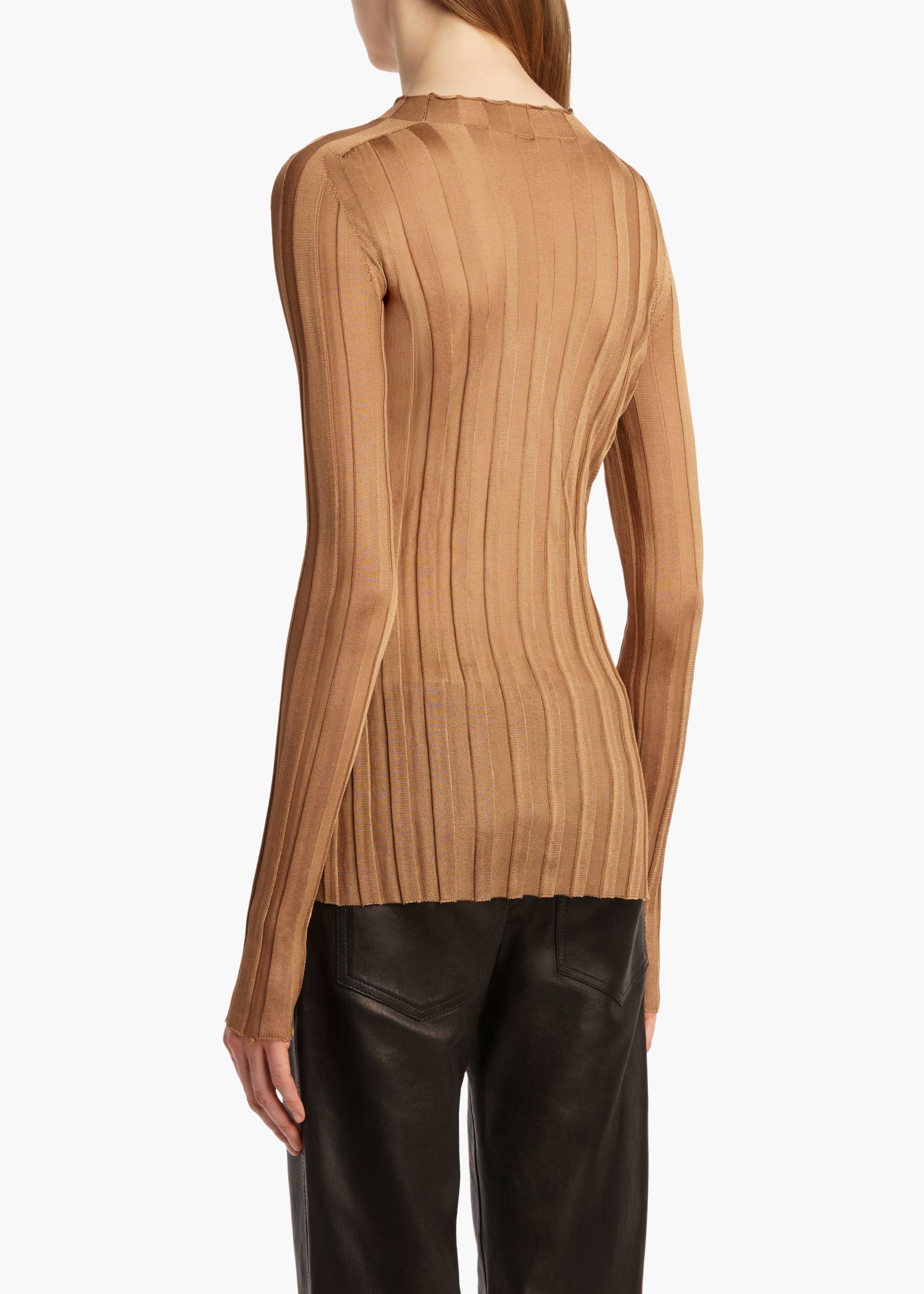 Khaite - Cosette Top in Almond - Image 4