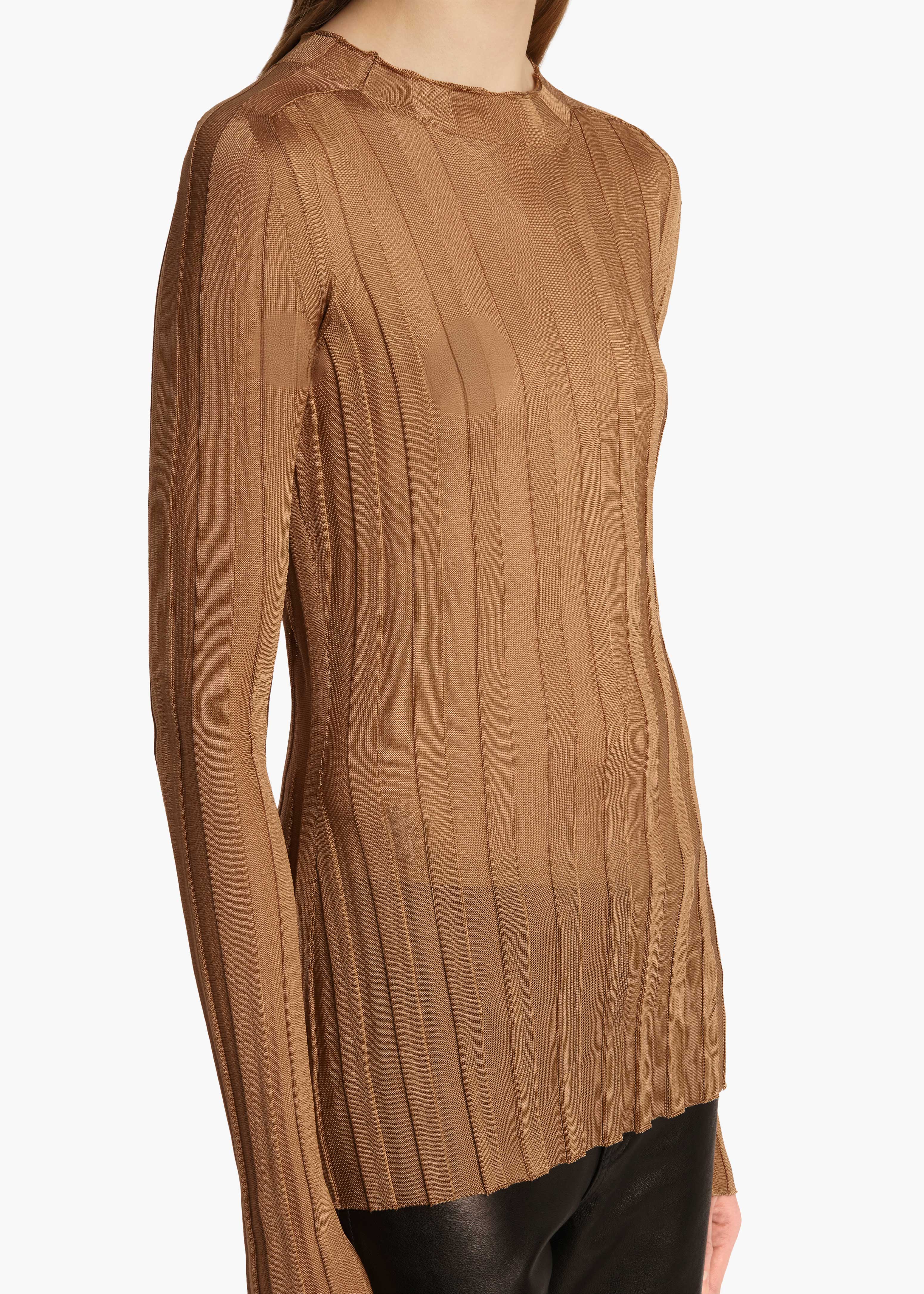 Khaite - Cosette Top in Almond - Image 6