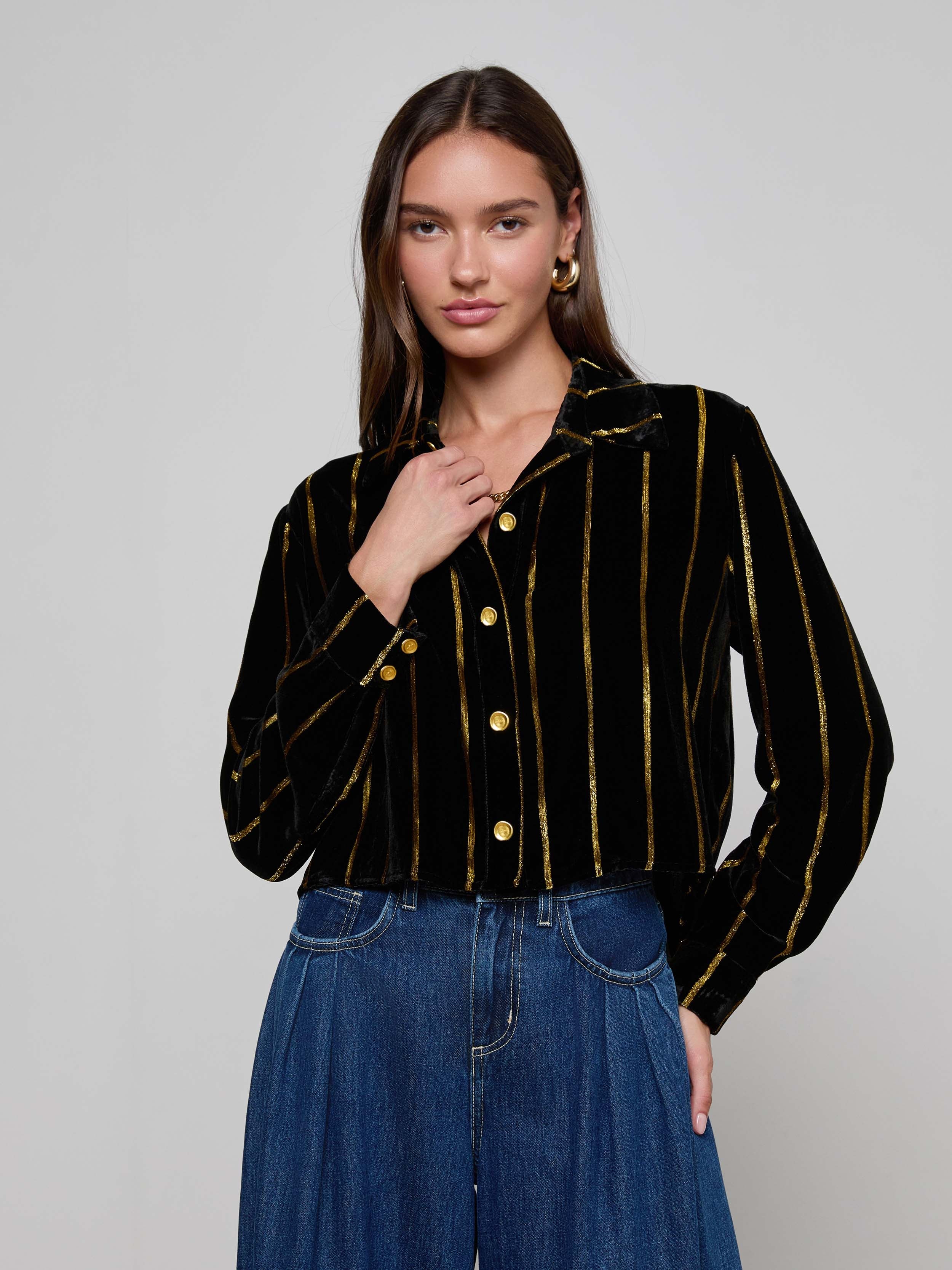 L'AGENCE - Cosette Velvet Shirt