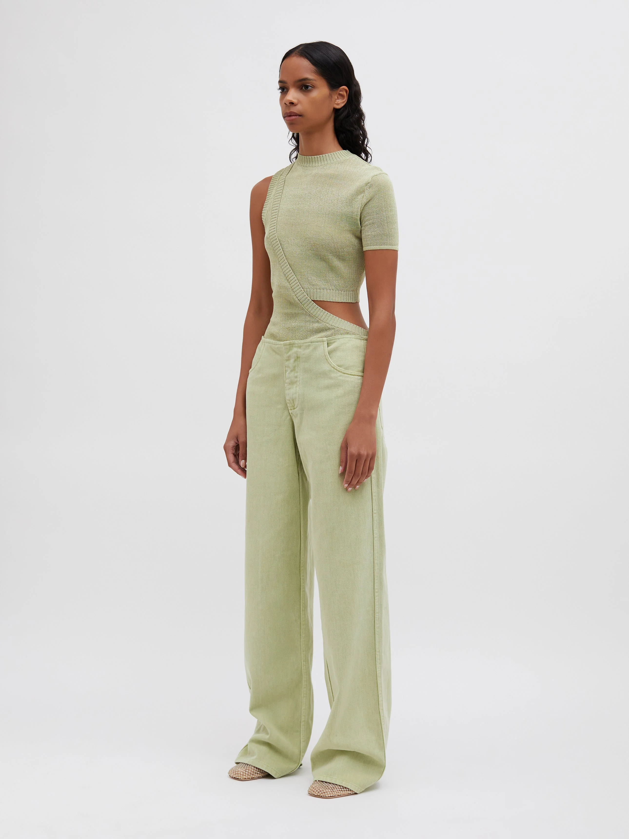 Christopher Esber - Cove Asymmetric Cutaway Knit Tank - Image 3
