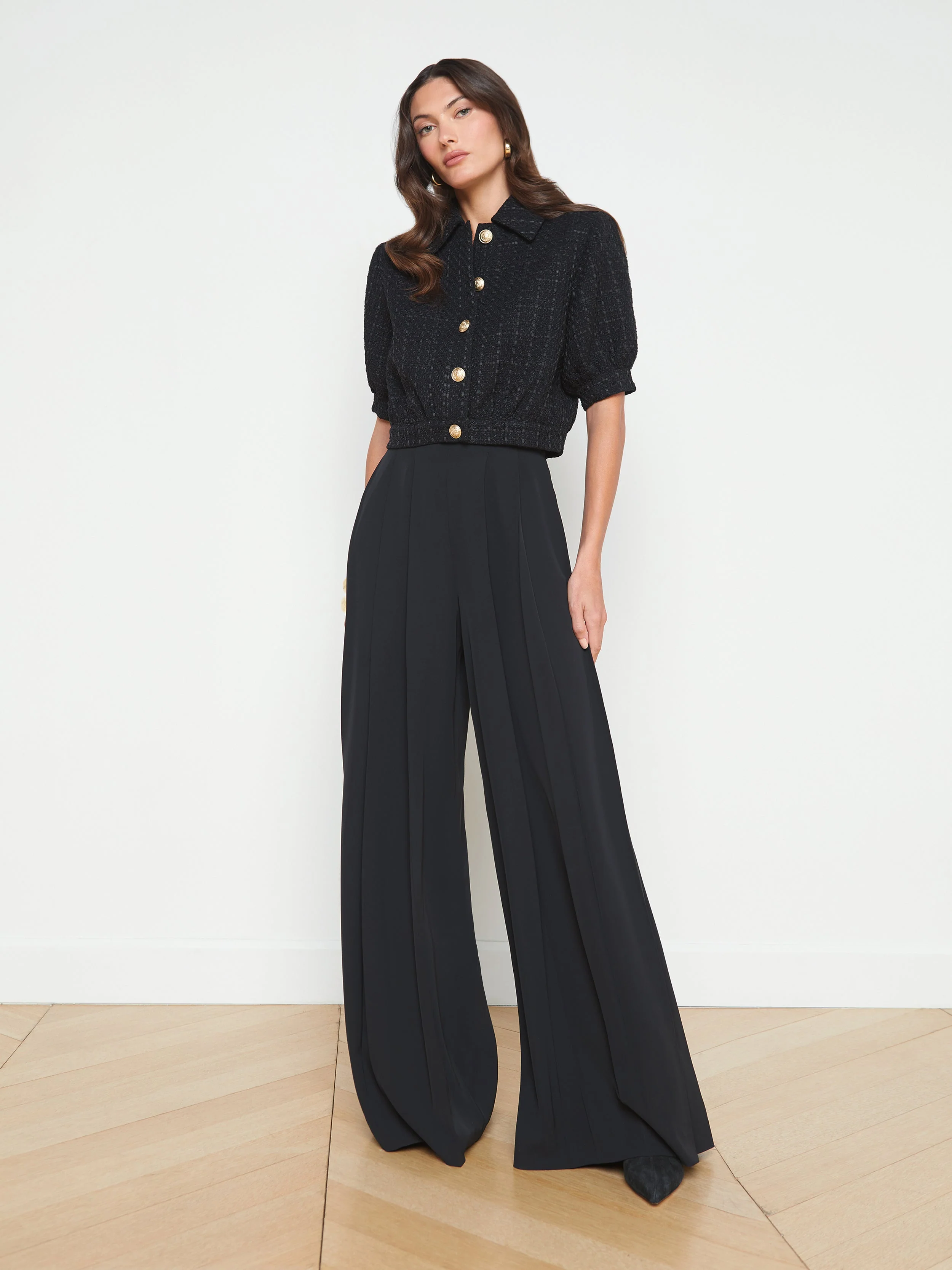 L'AGENCE - Cove Cropped Tweed Jacket - Image 2