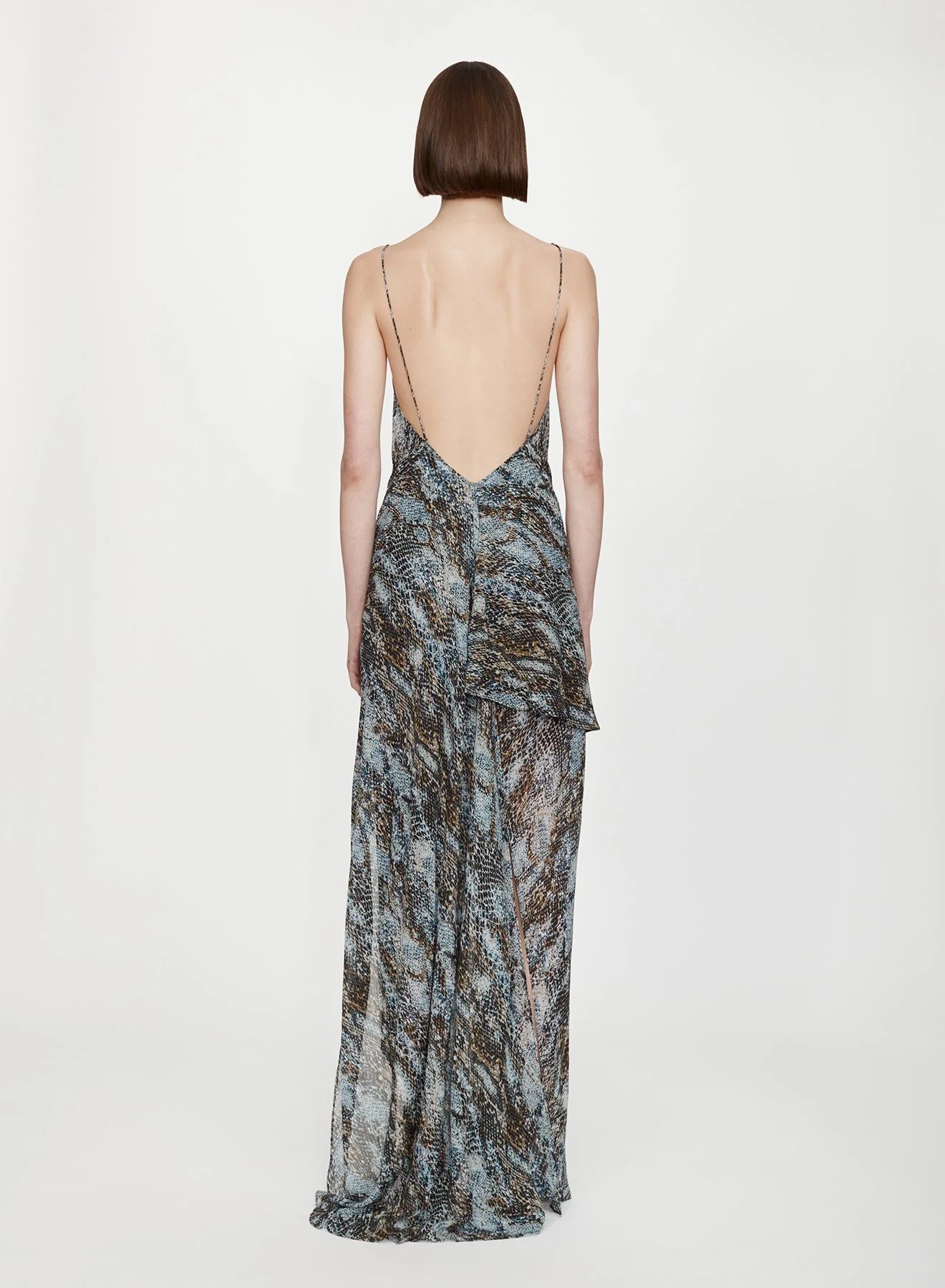 Christopher Esber - Cowl Hip Slip Print Dress - Image 5