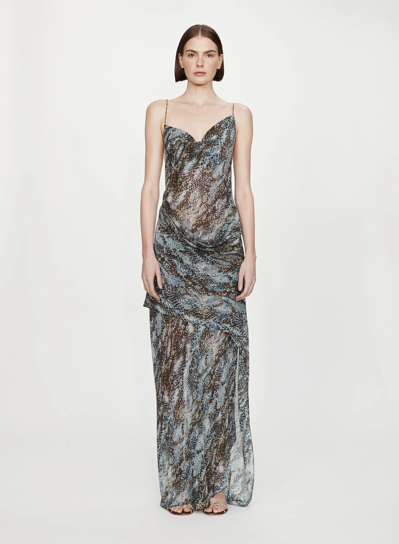 Christopher Esber - Cowl Hip Slip Print Dress - Image 6