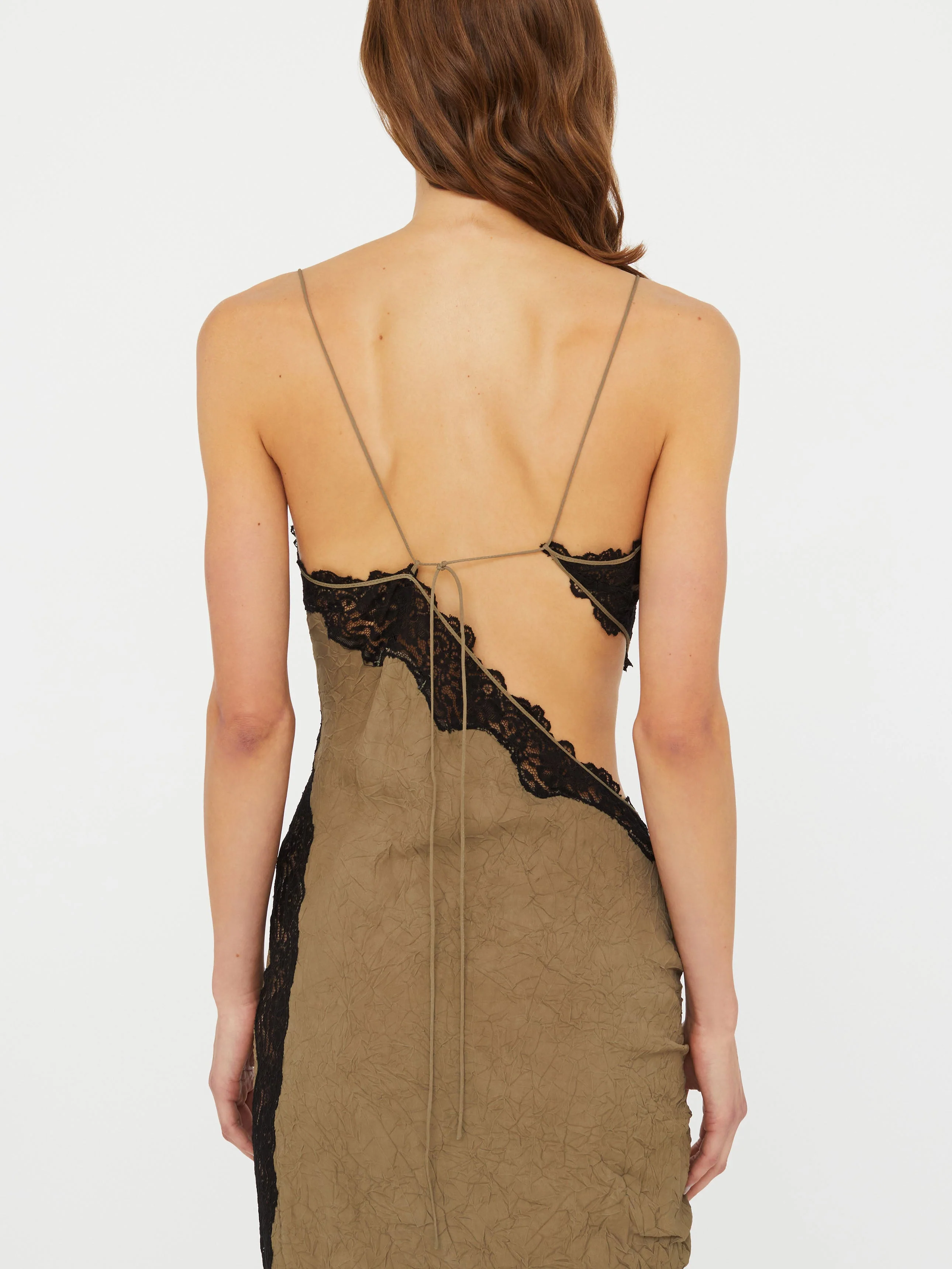 Christopher Esber - Crimped Lace Cami Dress - Image 5