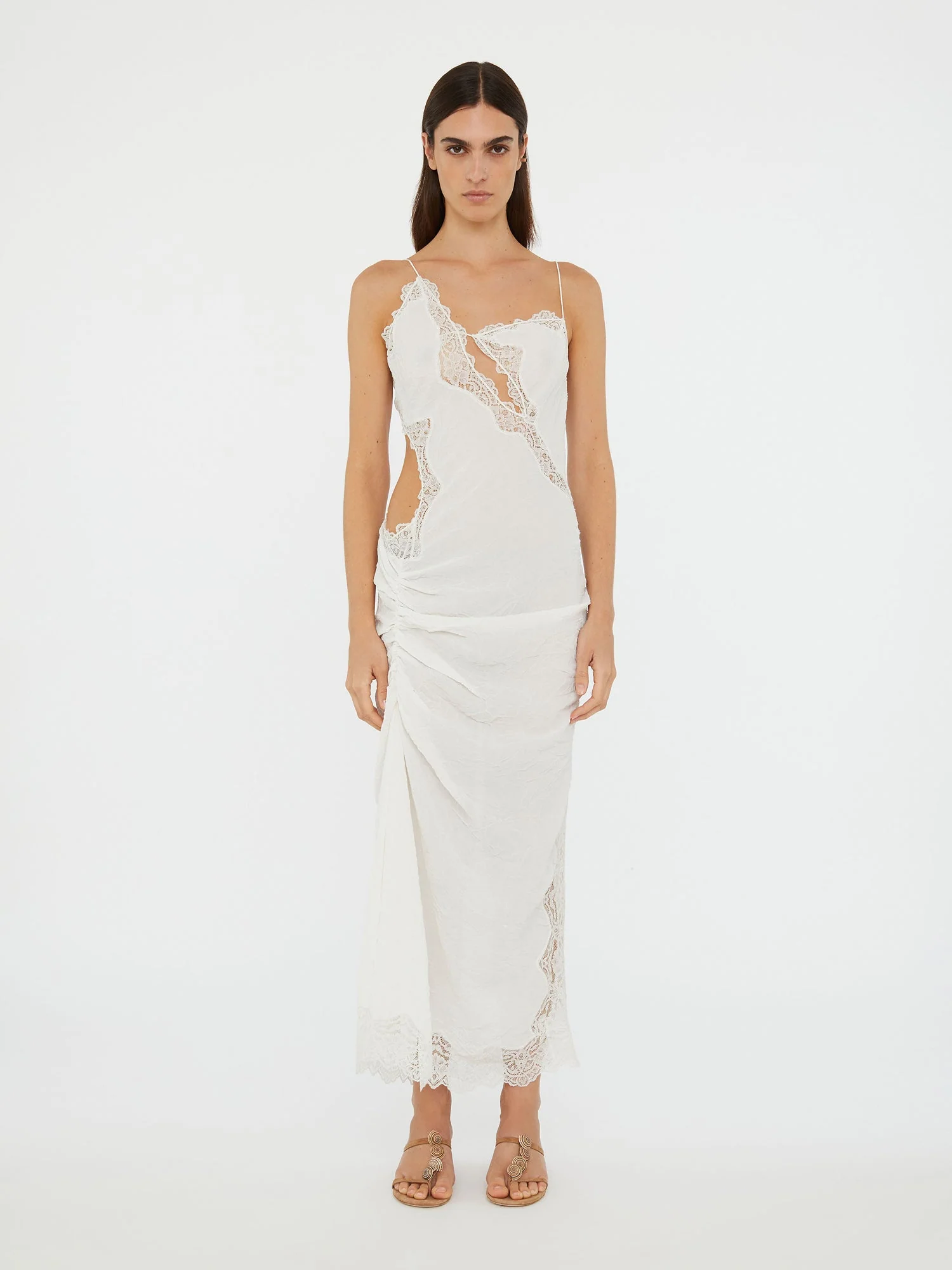Christopher Esber - Crimped Lace Cami Dress
