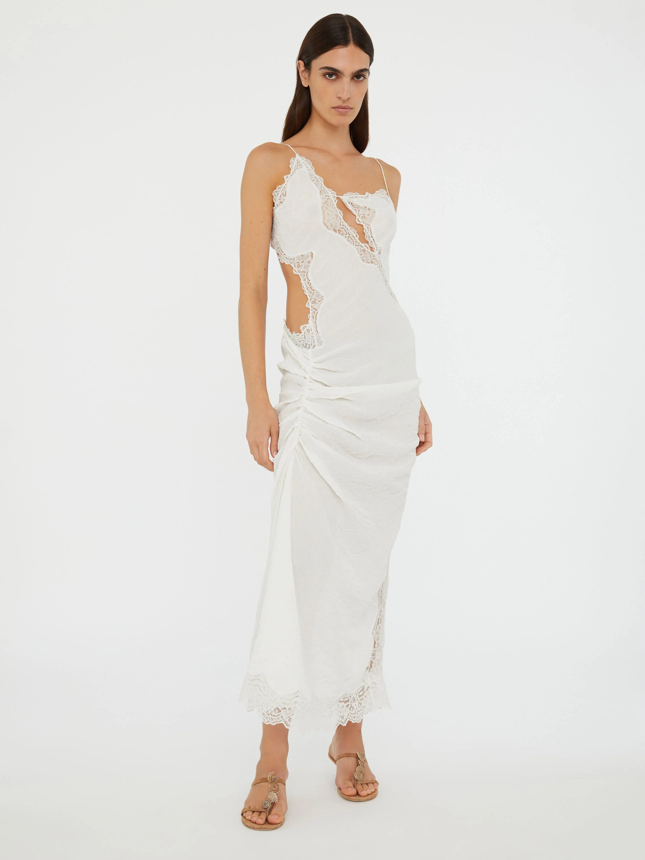 Christopher Esber - Crimped Lace Cami Dress - Image 4