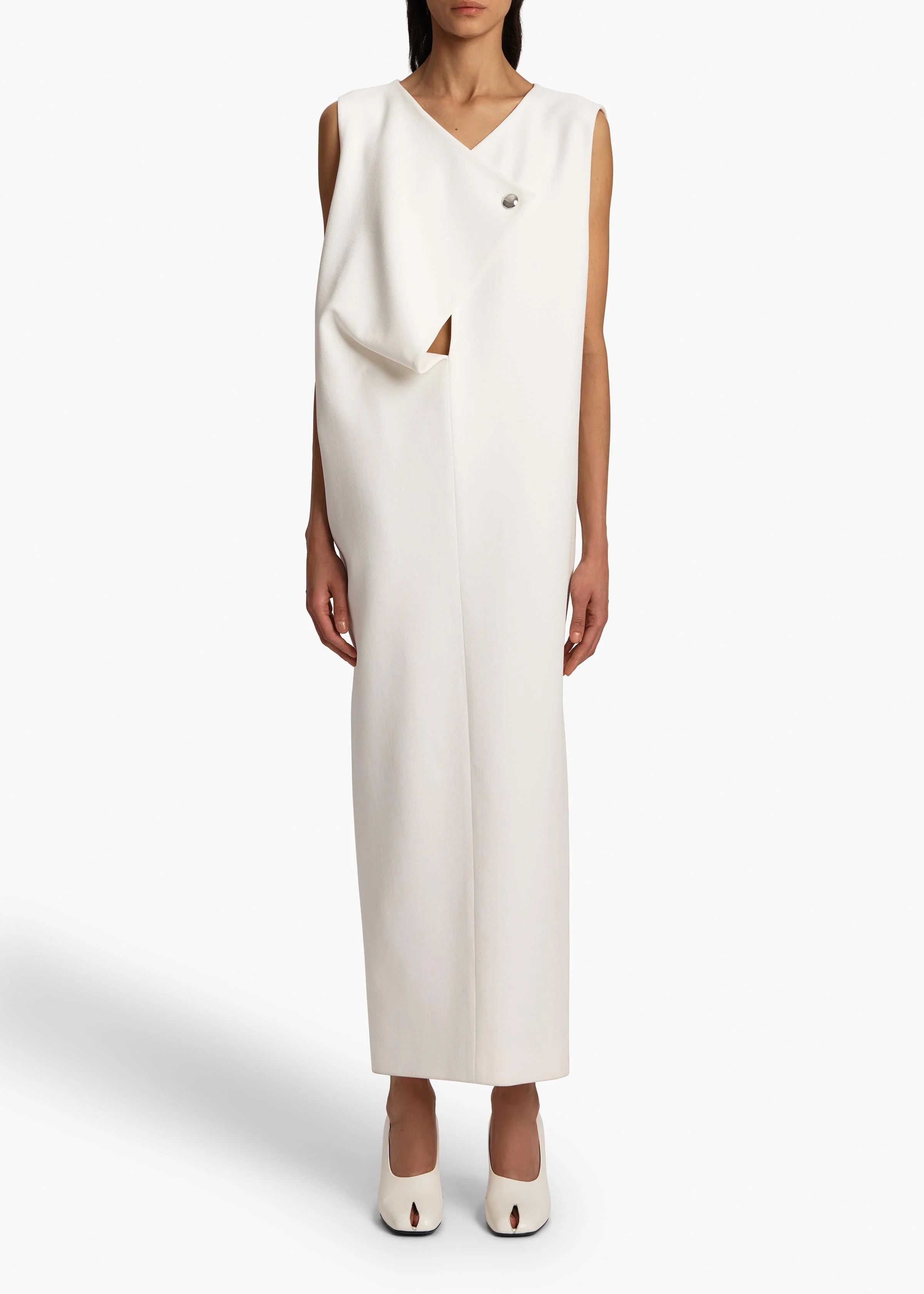 Khaite - Crispin Dress in Chalk - Image 3