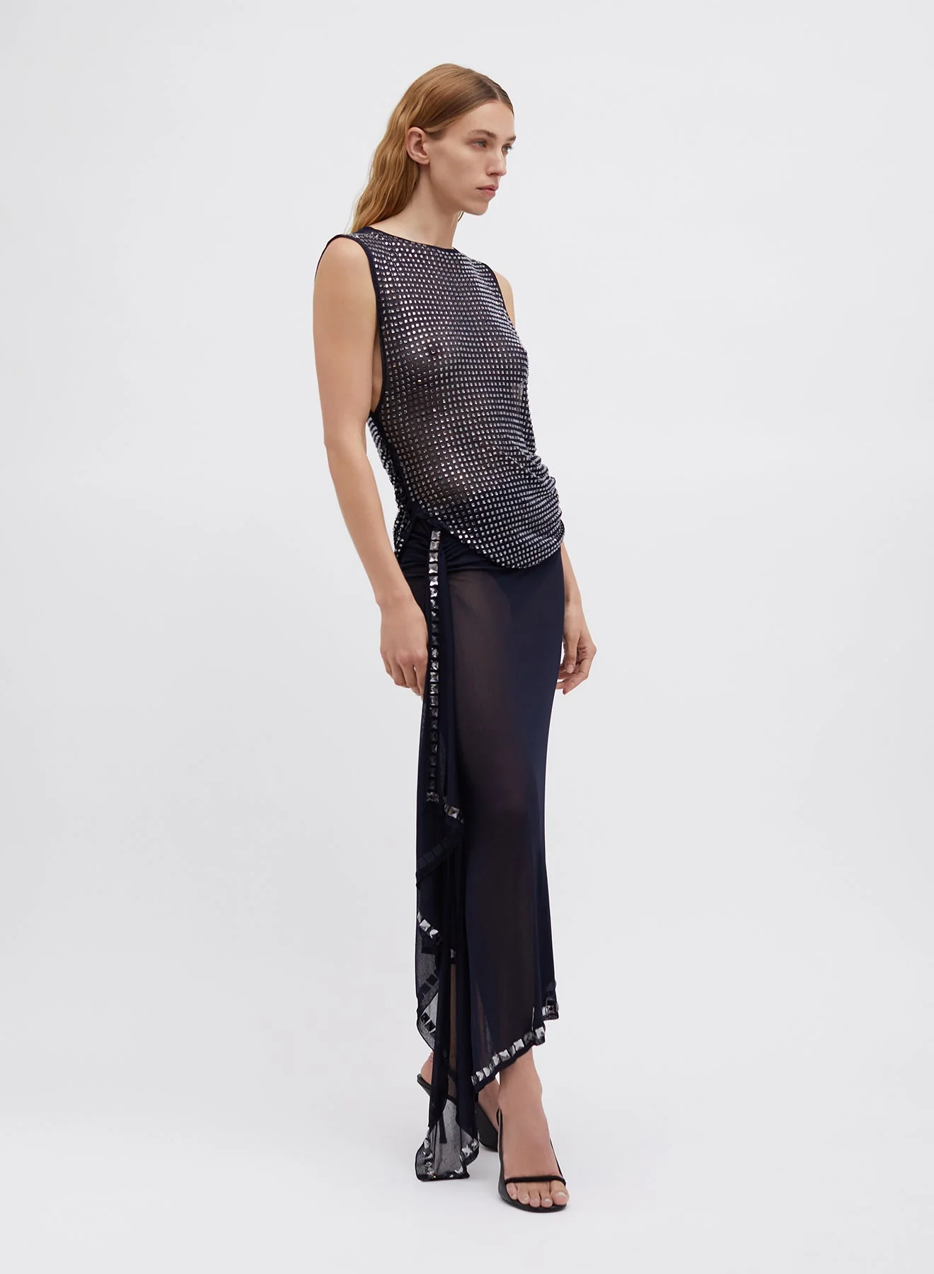 Christopher Esber - Cristalla Asymmetric Knit Top - Image 4