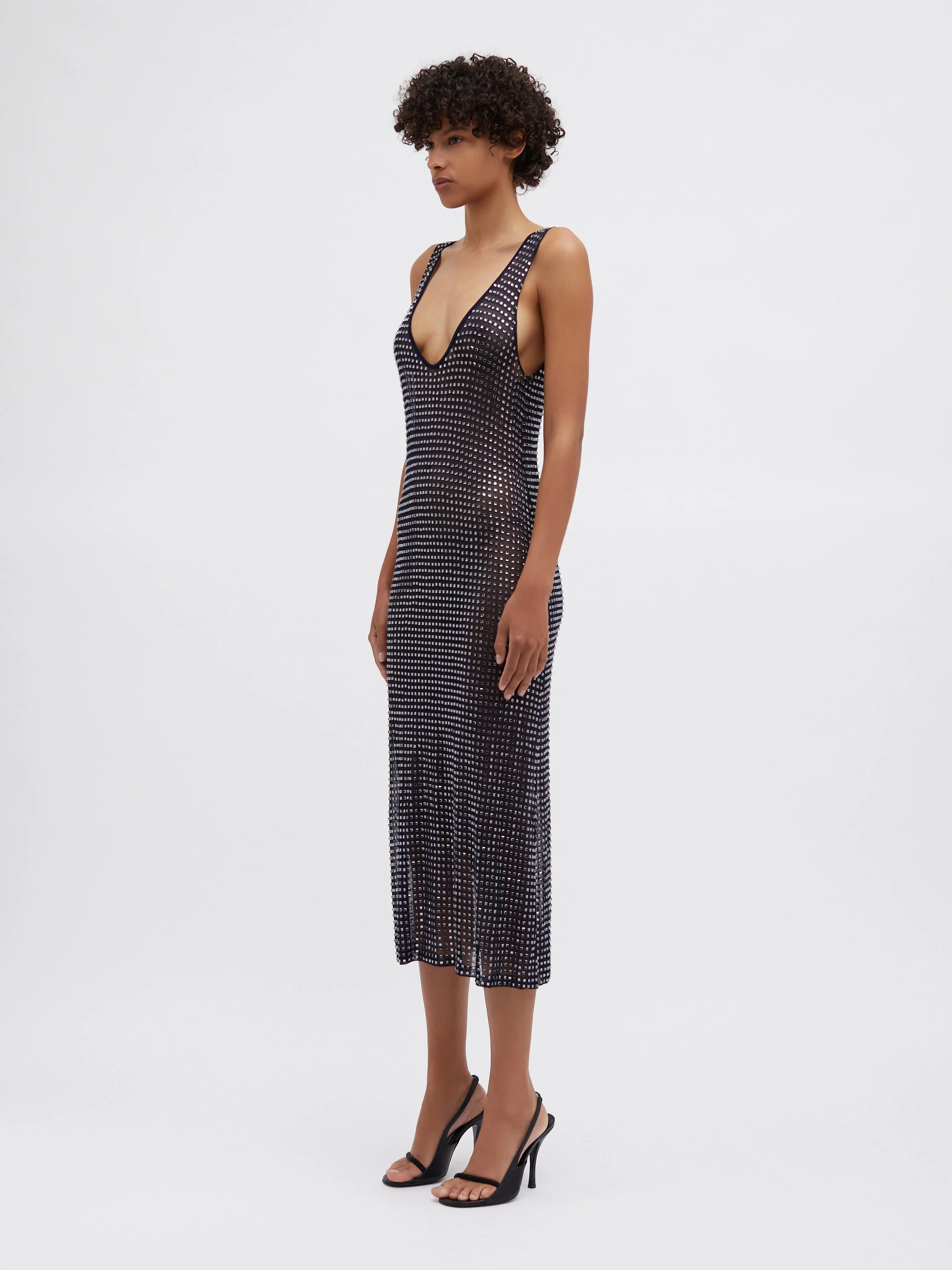 Christopher Esber - Cristalla Plunge Knit Tank Dress - Image 2