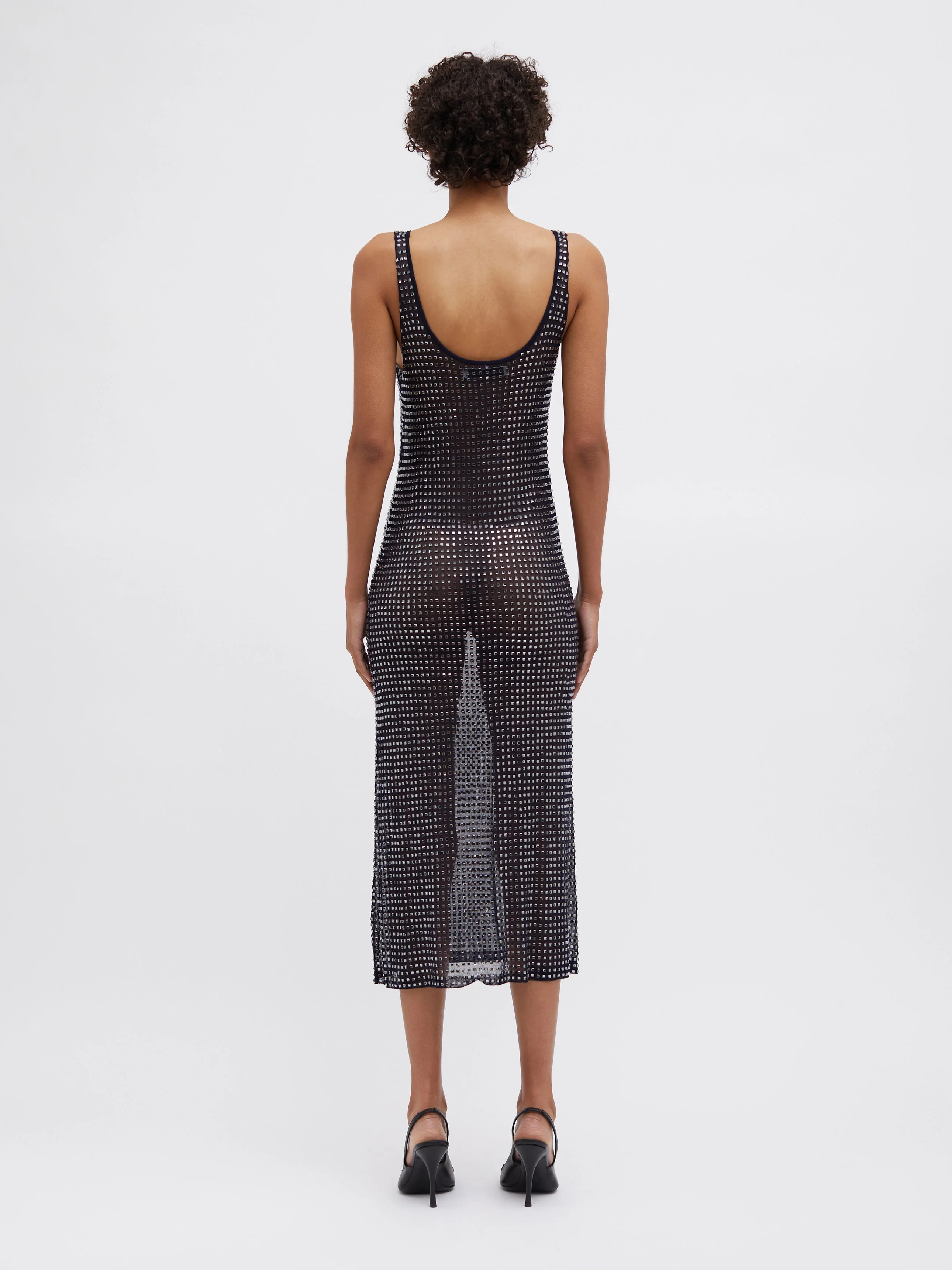 Christopher Esber - Cristalla Plunge Knit Tank Dress - Image 3