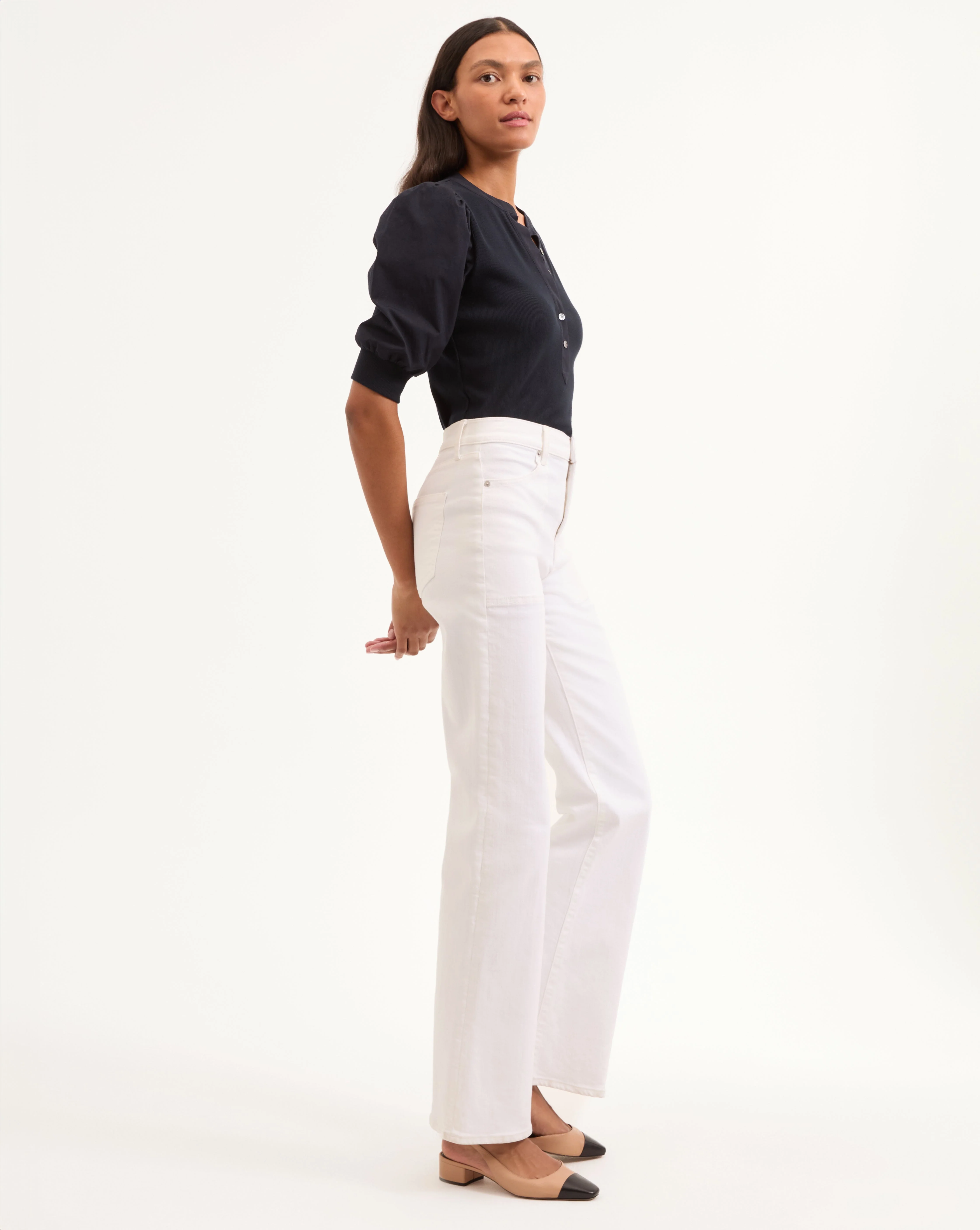 Veronica Beard - Crosbie Slim Wide - Leg Jean - Image 3