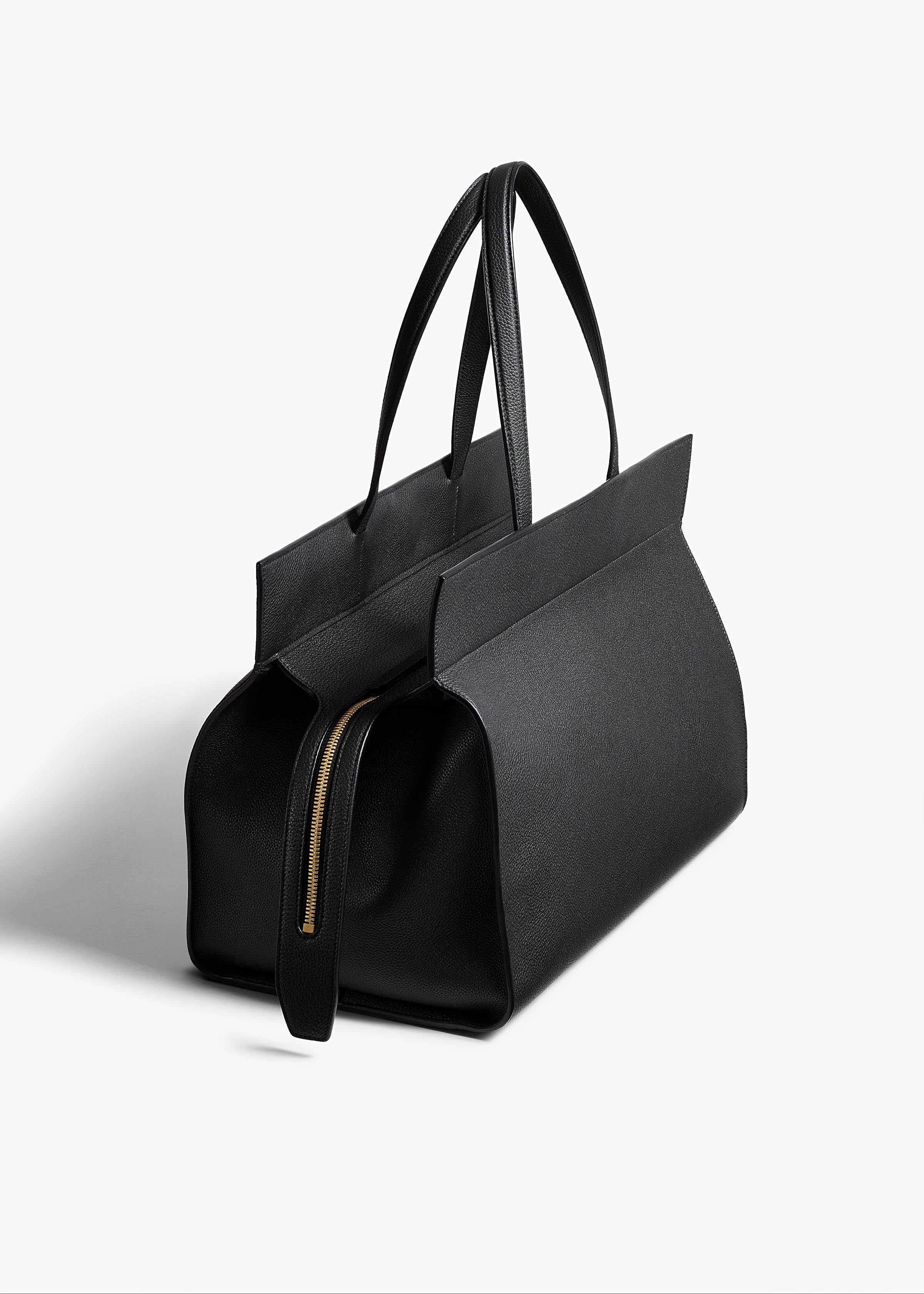 Khaite - Crosby Bag in Black Pebbled Leather - Image 8