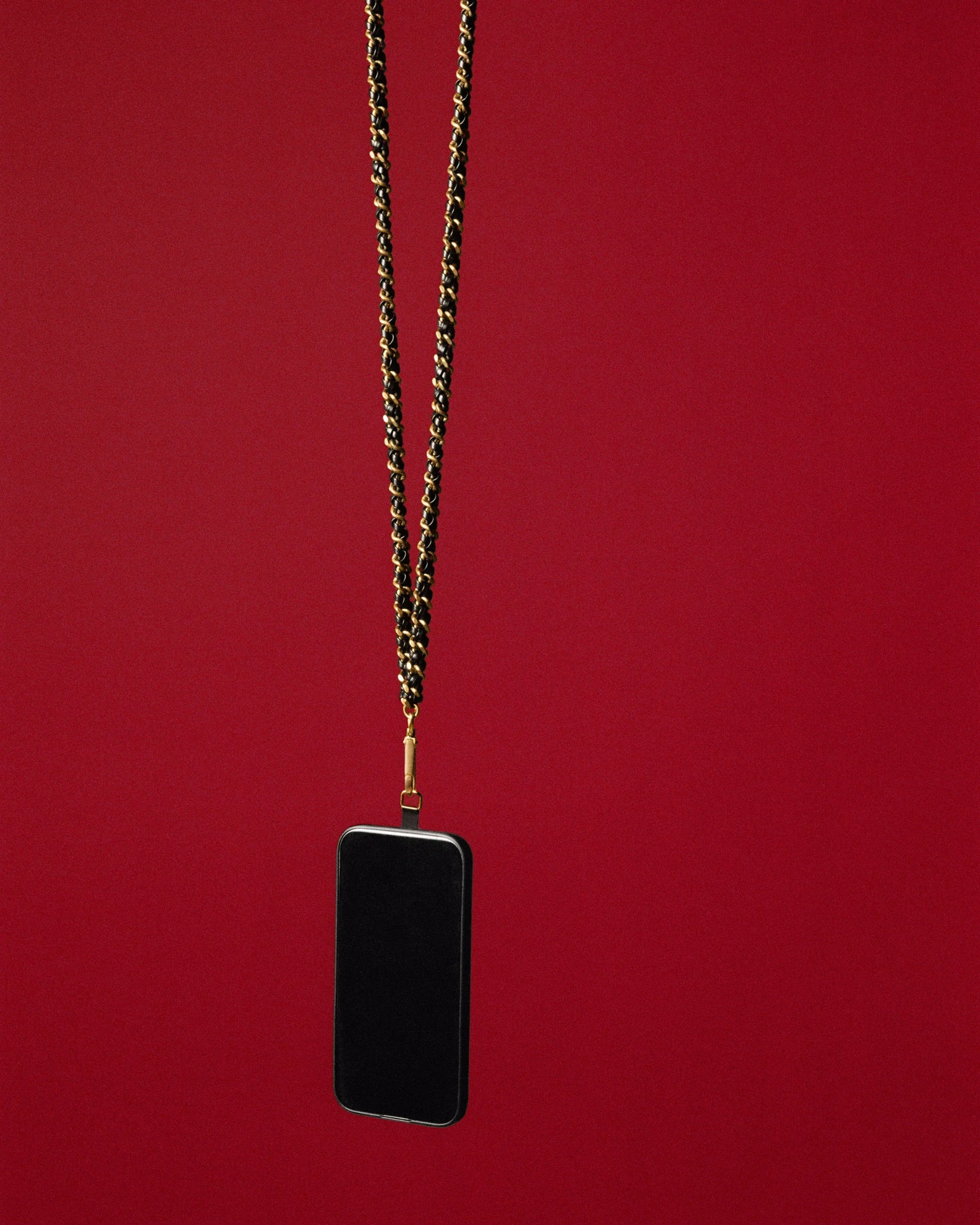 Metier - Crossbody Chain Phone Strap Elvis Black with Gold