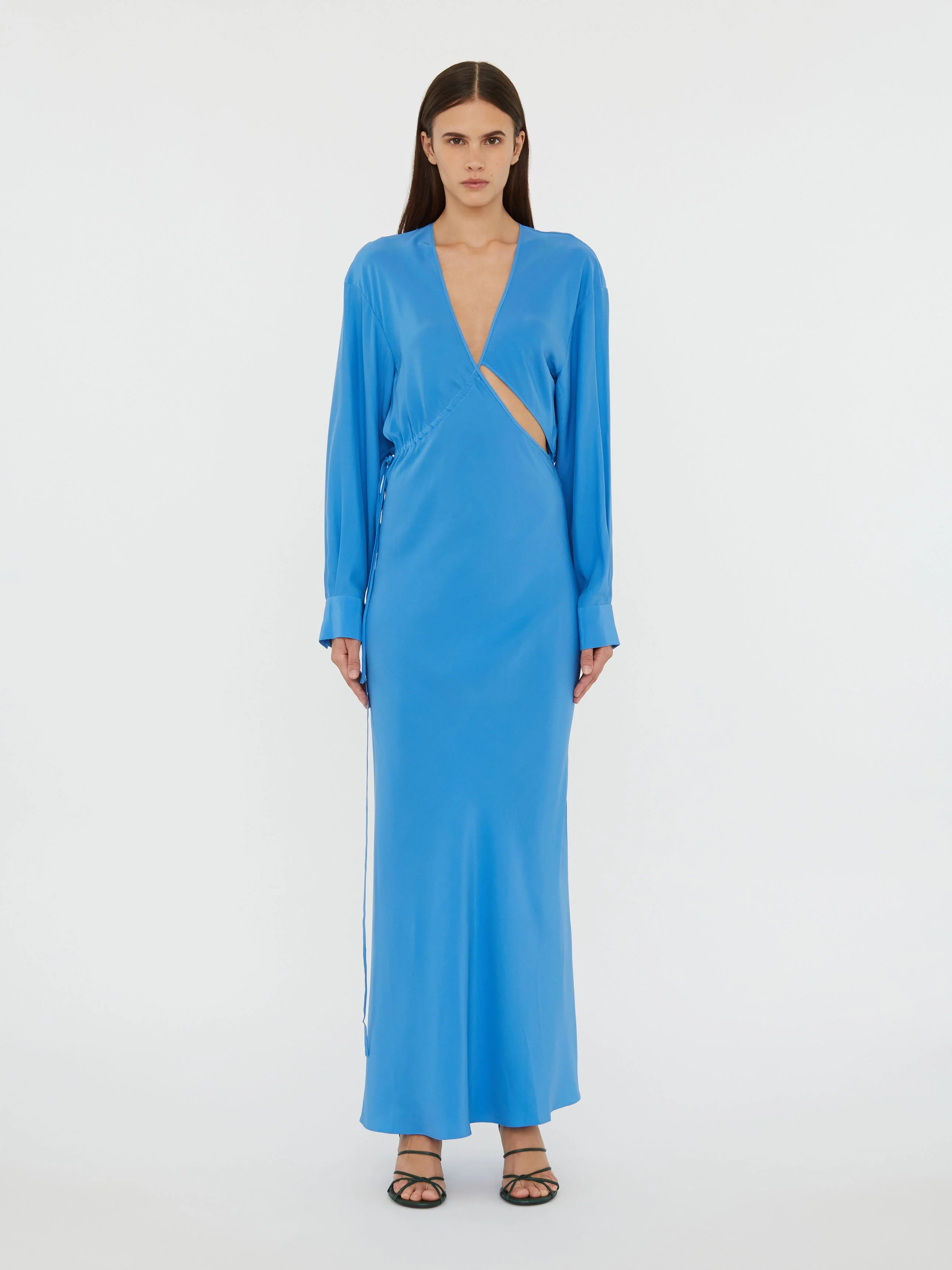 Christopher Esber - Crosscut Silk Long Sleeve Dress